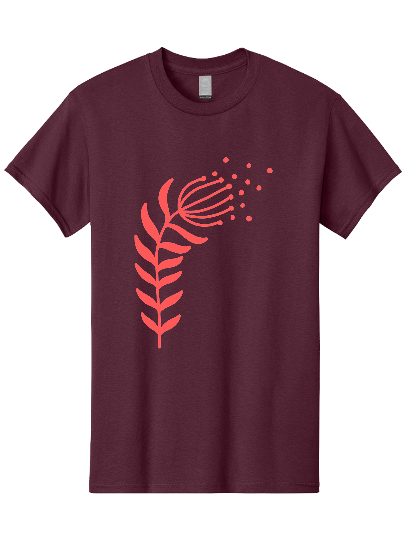 Pink-Cannabis Men'S Graphic Tee, 100% Cotton, Comfortable Casual Summer Wear, Machine Washable, Dandelion Seeds, Blowing In The Wind, Botanical Illustration, Simple Design, Floral Art, Whimsical Feel, Minimalist Art Aab770