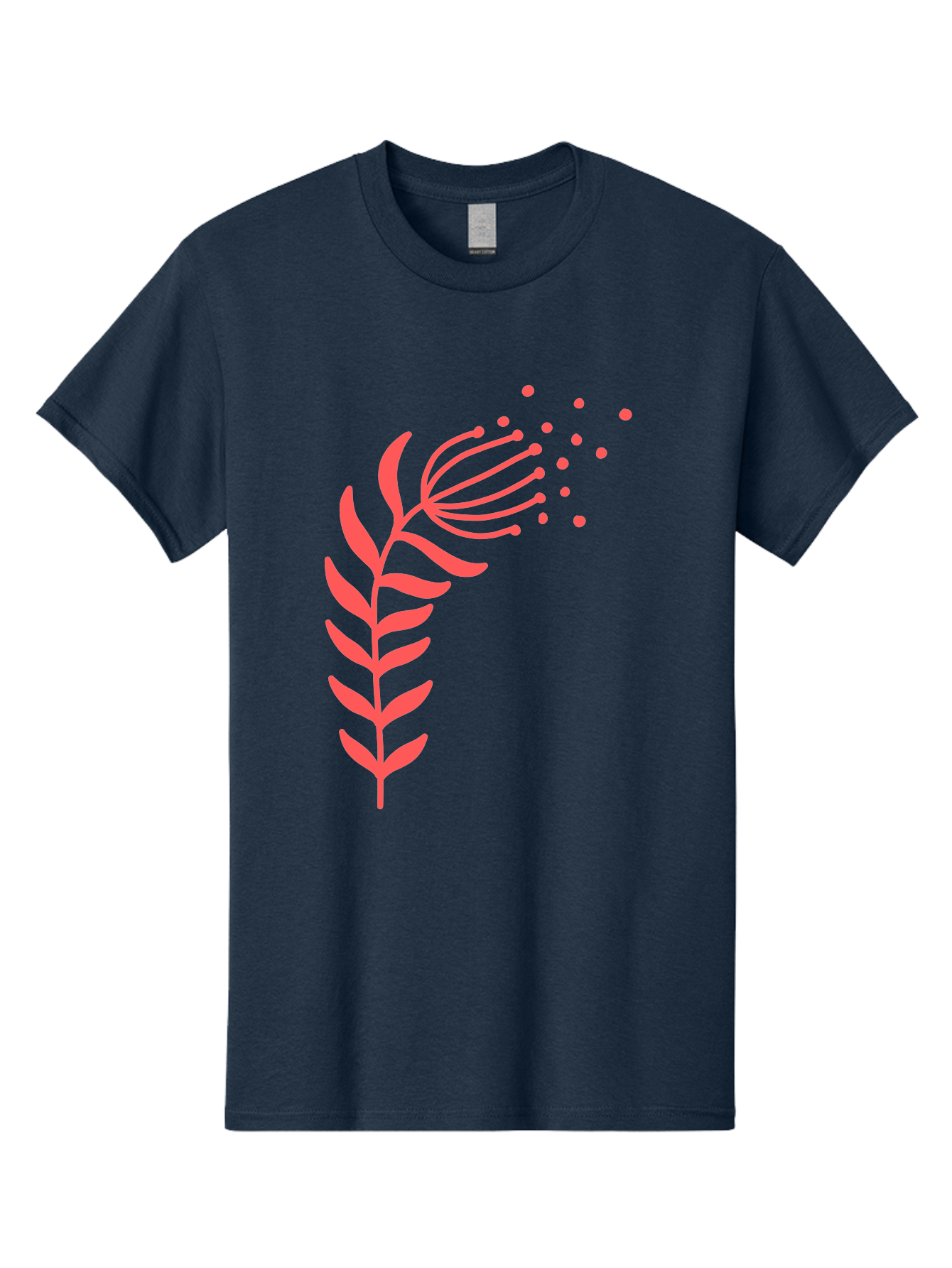 Pink-Cannabis Men'S Graphic Tee, 100% Cotton, Comfortable Casual Summer Wear, Machine Washable, Dandelion Seeds, Blowing In The Wind, Botanical Illustration, Simple Design, Floral Art, Whimsical Feel, Minimalist Art Aab770