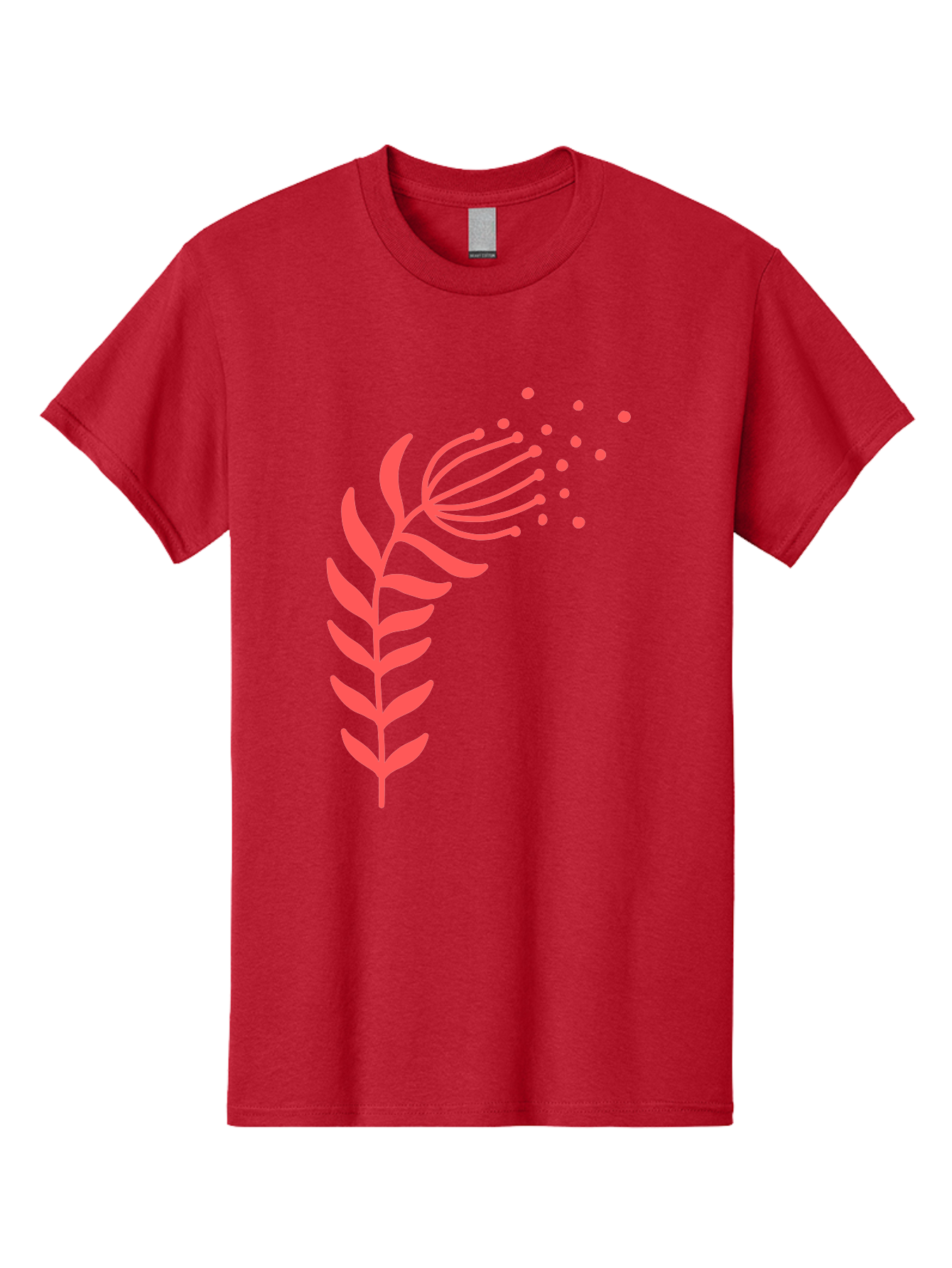 Pink-Cannabis Men'S Graphic Tee, 100% Cotton, Comfortable Casual Summer Wear, Machine Washable, Dandelion Seeds, Blowing In The Wind, Botanical Illustration, Simple Design, Floral Art, Whimsical Feel, Minimalist Art Aab770