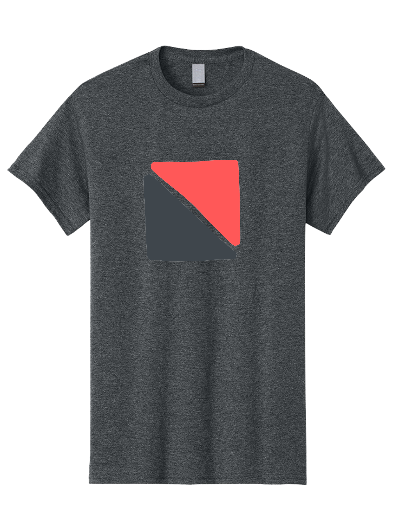 Red-And-Black-Shapes Men'S Graphic Tee, 100% Cotton, Comfortable Casual Summer Wear, Machine Washable, Geometric Shapes, Abstract Design, Red And Black, Modern Art, Minimalist Style, Contrasting Colors, Simple Composition, Digital Art, Aab776