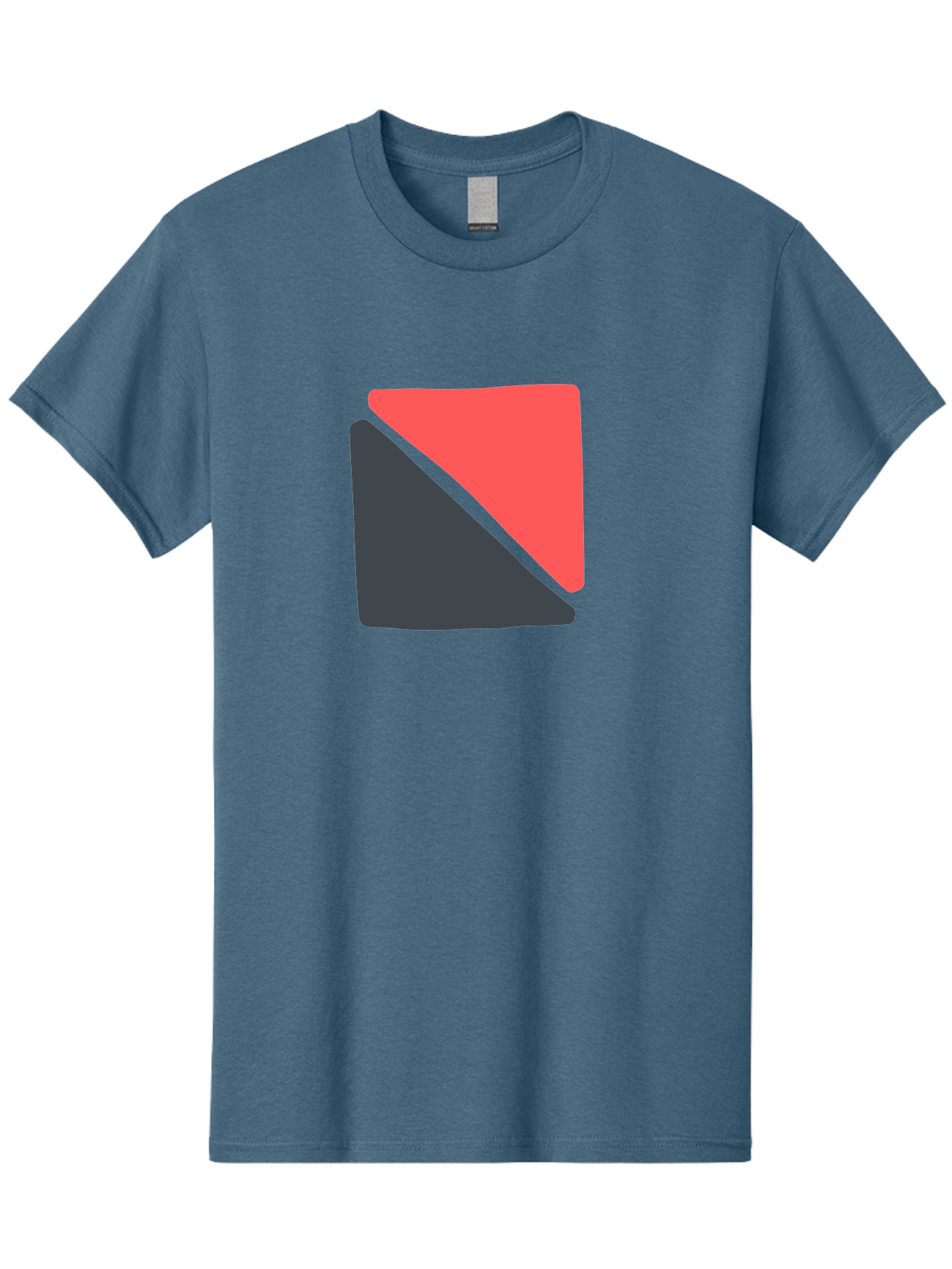 Red-And-Black-Shapes Men'S Graphic Tee, 100% Cotton, Comfortable Casual Summer Wear, Machine Washable, Geometric Shapes, Abstract Design, Red And Black, Modern Art, Minimalist Style, Contrasting Colors, Simple Composition, Digital Art, Aab776