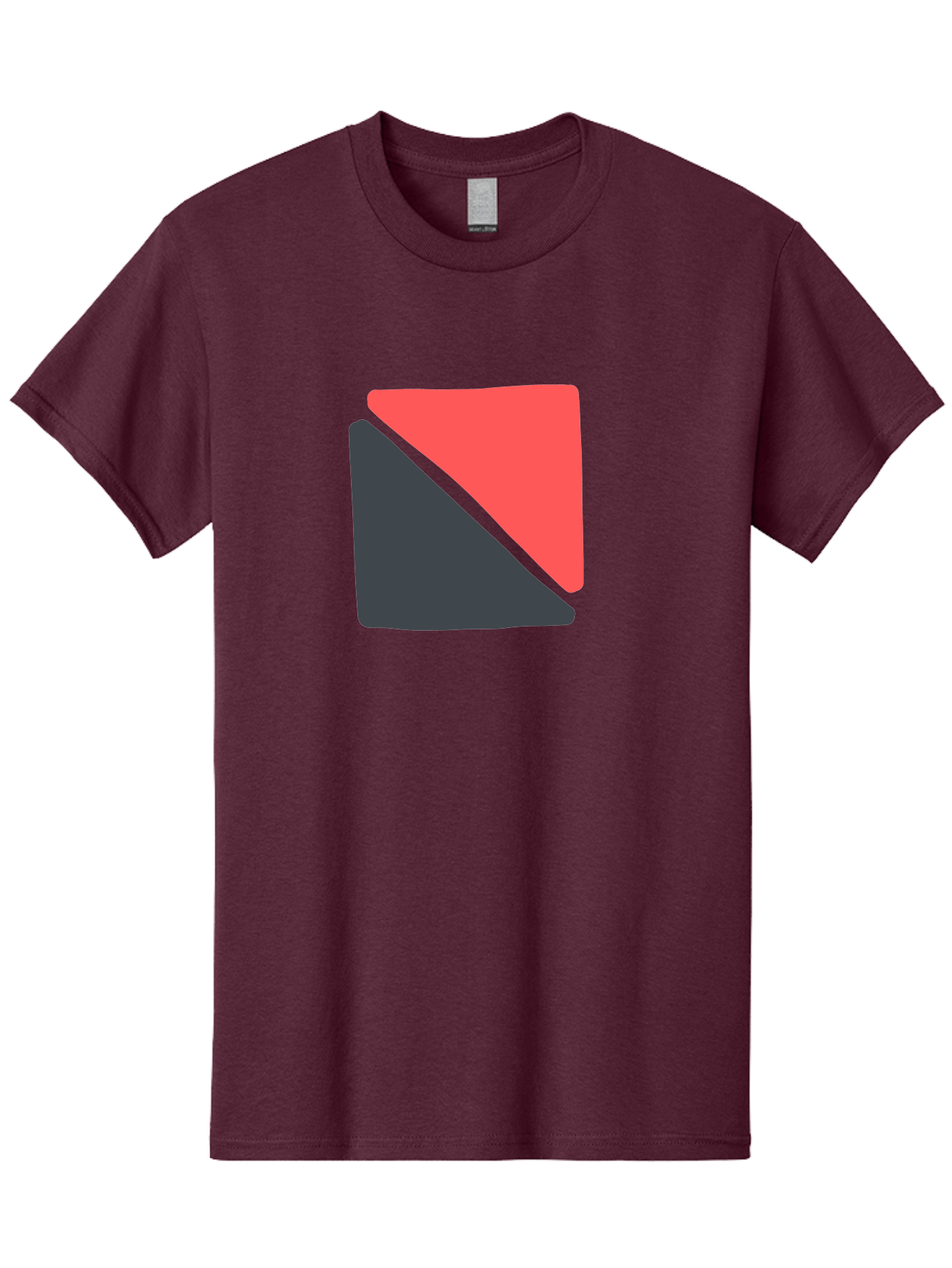 Red-And-Black-Shapes Men'S Graphic Tee, 100% Cotton, Comfortable Casual Summer Wear, Machine Washable, Geometric Shapes, Abstract Design, Red And Black, Modern Art, Minimalist Style, Contrasting Colors, Simple Composition, Digital Art, Aab776
