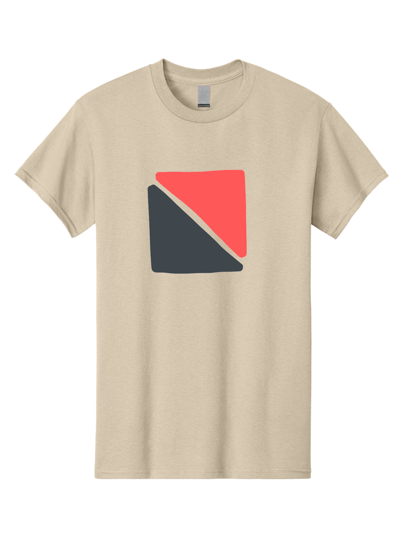 Red-And-Black-Shapes Men'S Graphic Tee, 100% Cotton, Comfortable Casual Summer Wear, Machine Washable, Geometric Shapes, Abstract Design, Red And Black, Modern Art, Minimalist Style, Contrasting Colors, Simple Composition, Digital Art, Aab776