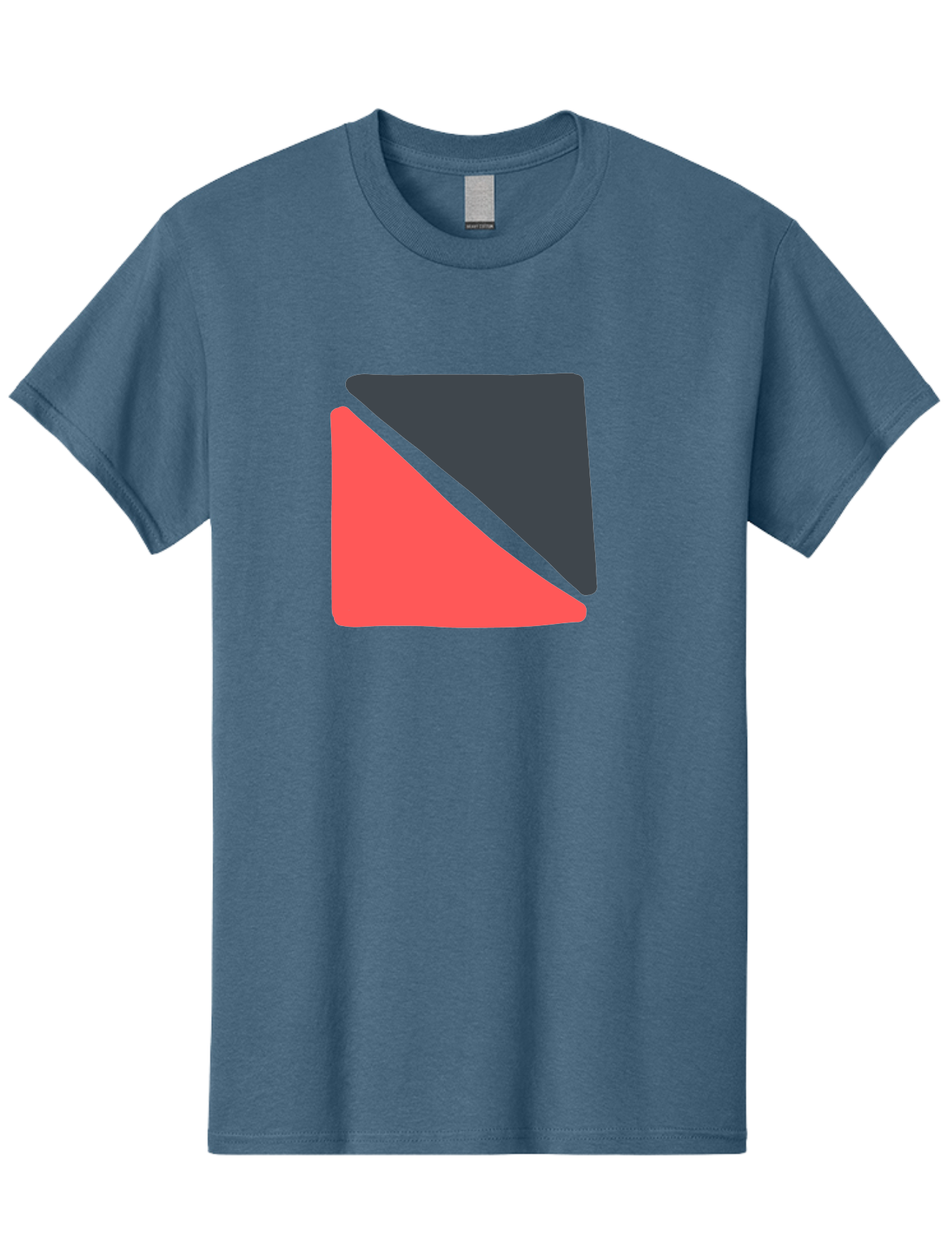 Red-Black-Square Men'S Graphic Tee, 100% Cotton, Comfortable Casual Summer Wear, Machine Washable, Abstract Geometric Shape, Red And Black Trapezoid, Modern Design Elements, Graphic Design Inspiration, Bold Color Combination, Minimalist Art Aab780