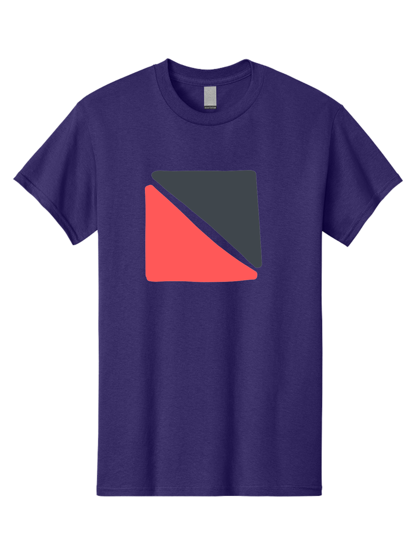 Red-Black-Square Men'S Graphic Tee, 100% Cotton, Comfortable Casual Summer Wear, Machine Washable, Abstract Geometric Shape, Red And Black Trapezoid, Modern Design Elements, Graphic Design Inspiration, Bold Color Combination, Minimalist Art Aab780