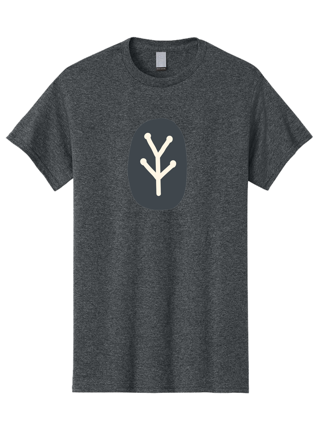 Y-Symbol Men'S Graphic Tee, 100% Cotton, Comfortable Casual Summer Wear, Machine Washable, White Y Symbol, Minimalist Design, Simple Icon, Abstract Logo, Stylized Letter, Modern Graphic Aab818