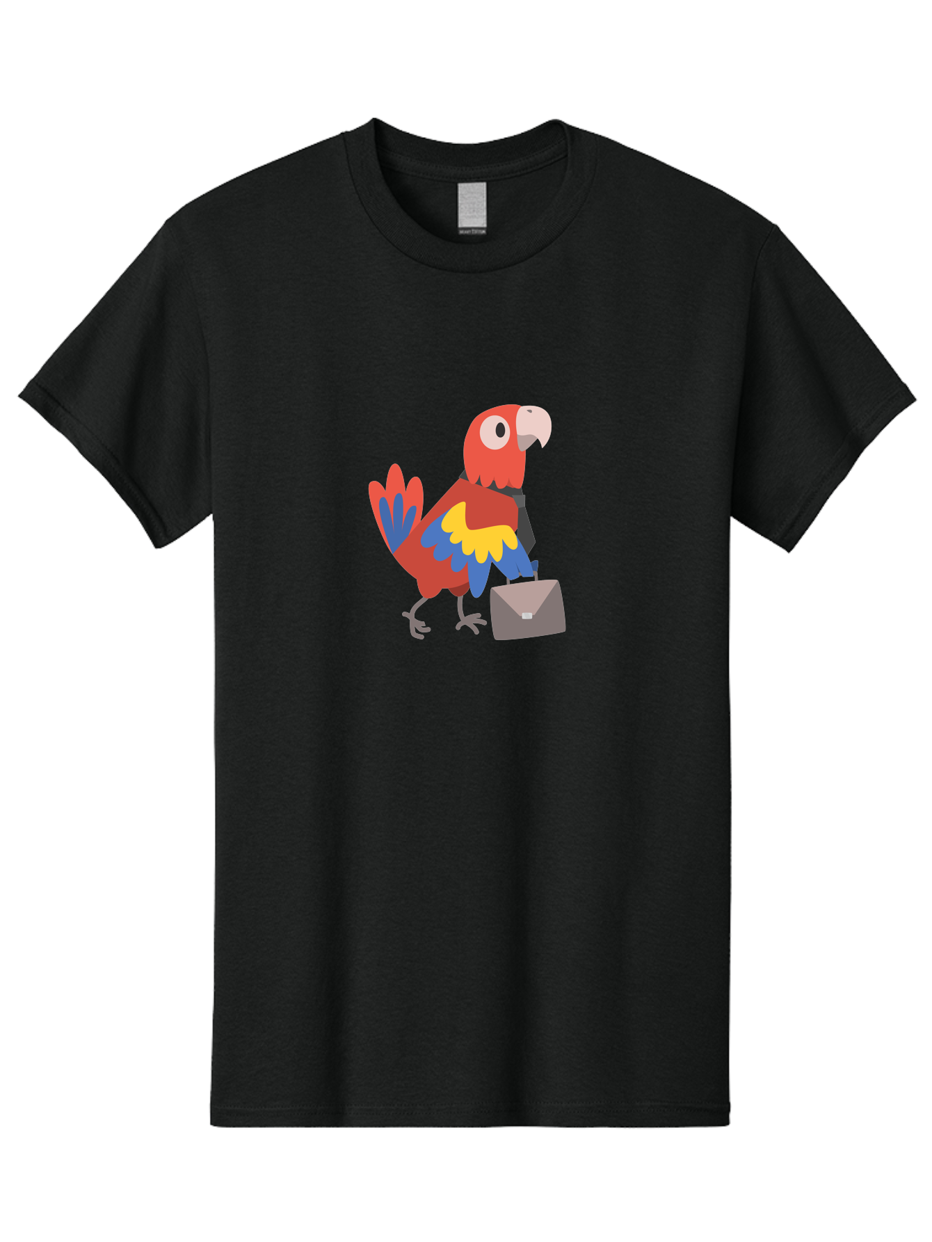 Macaw-Mail Men'S Graphic Tee, 100% Cotton, Comfortable Casual Summer Wear, Machine Washable, Colorful Parrot, Vibrant Plumage, Cartoon-Style, Mail Delivery, Parrot With Envelope, Tropical Bird, Illustration, Letter Delivery Aab839