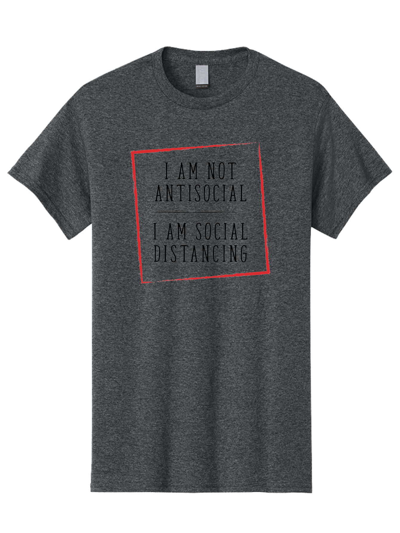 I-Am-Not-Antisocial-I-Am-Social-Distancing Men'S Graphic Tee, 100% Cotton, Comfortable Casual Summer Wear, Machine Washable, Social Distancing Awareness, Stay Home Save Lives, Covid-19 Prevention, Coronavirus Safety, Public Health Message, Aab904
