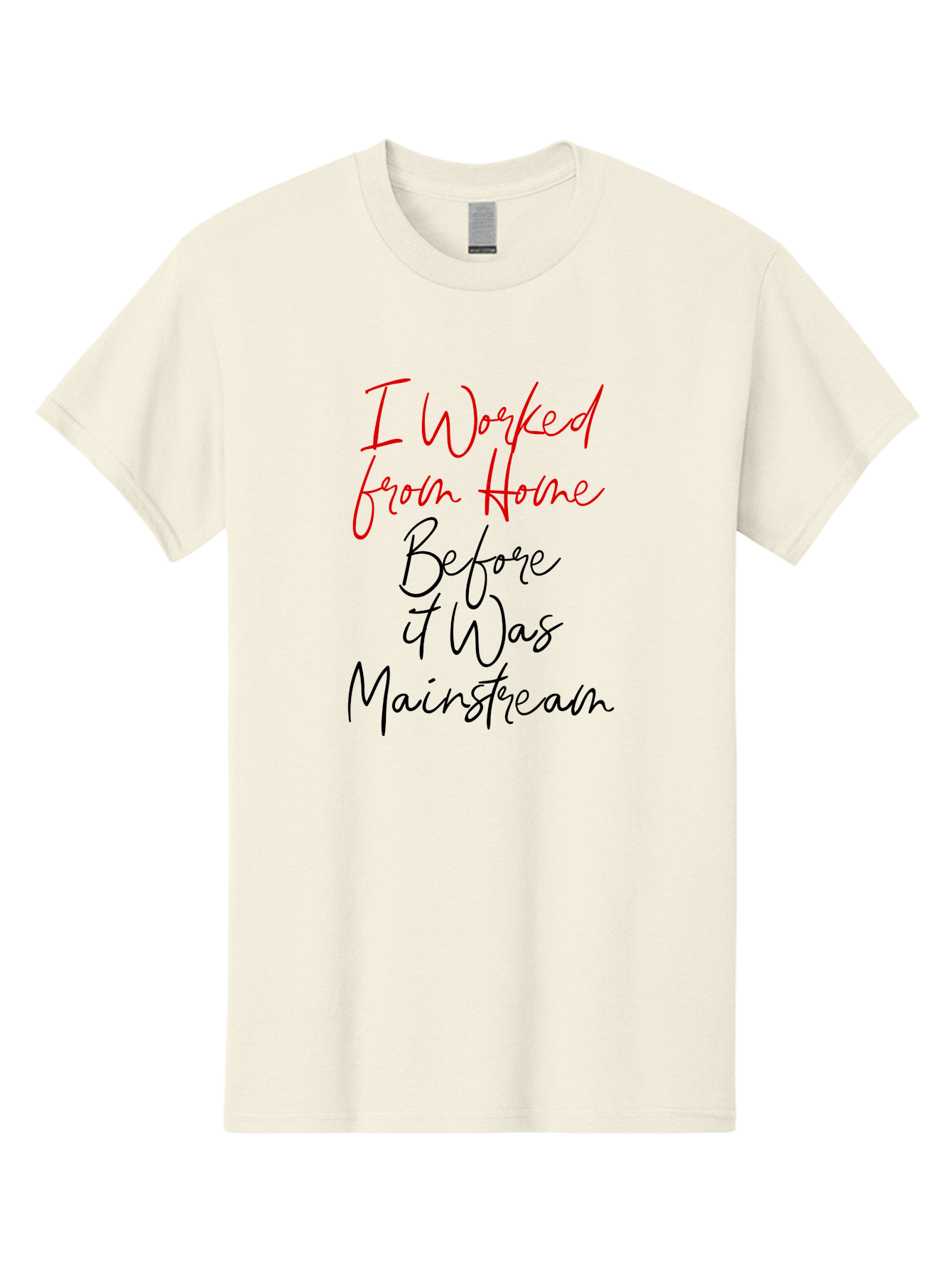 I-Worked-From-Home-Before-It-Was-Mainstream Men'S Graphic Tee, 100% Cotton, Comfortable Casual Summer Wear, Machine Washable, Remote Work, Work From Home, Flexible Work Arrangements, Career Independence, Non-Traditional Workspaces, Pioneer, Aab909