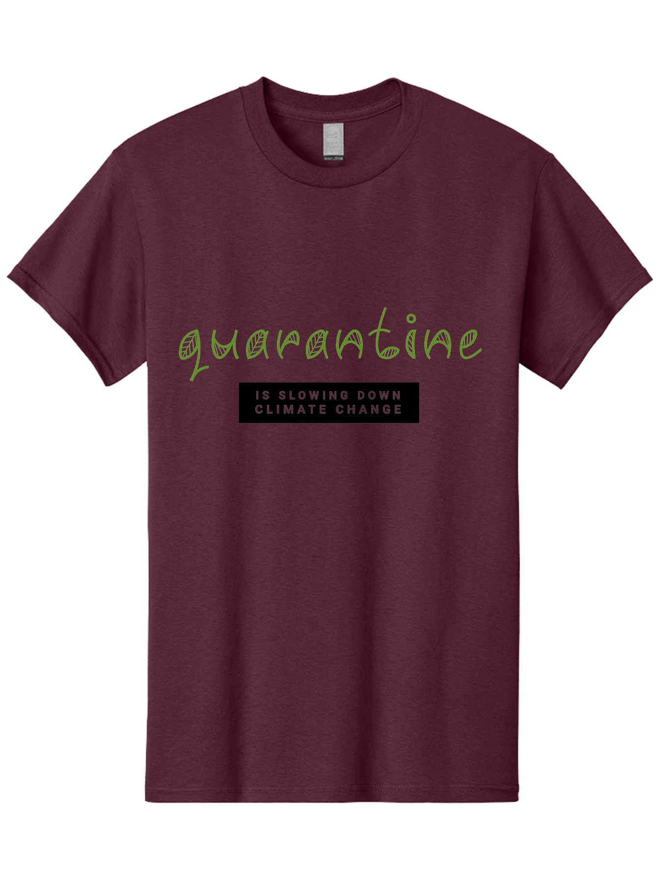 Quarantine Men'S Graphic Tee, 100% Cotton, Comfortable Casual Summer Wear, Machine Washable, Quarantine, Climate Change, Slowing Down, Environmental Impact, Global Lockdown, Sustainability, Eco-Friendly, Green Initiative, Pandemic Effect Aab917