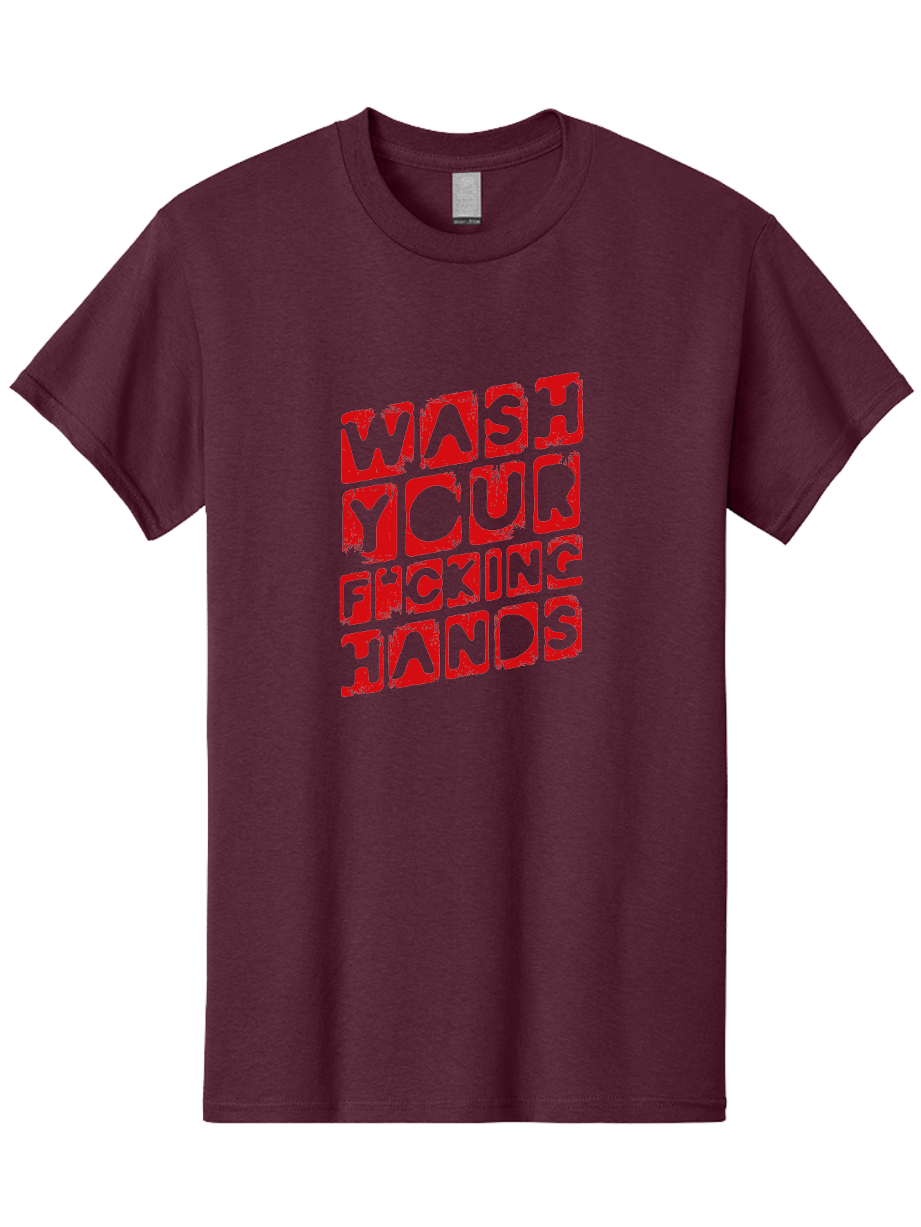 Wash-Your-F-King-Hands Men'S Graphic Tee, 100% Cotton, Comfortable Casual Summer Wear, Machine Washable, Hand Hygiene, Washing Hands, Health Awareness, Hygiene Reminder, Public Health Message, Cleanliness Is Key, Germs Be Gone, Stay Healthy Aab923