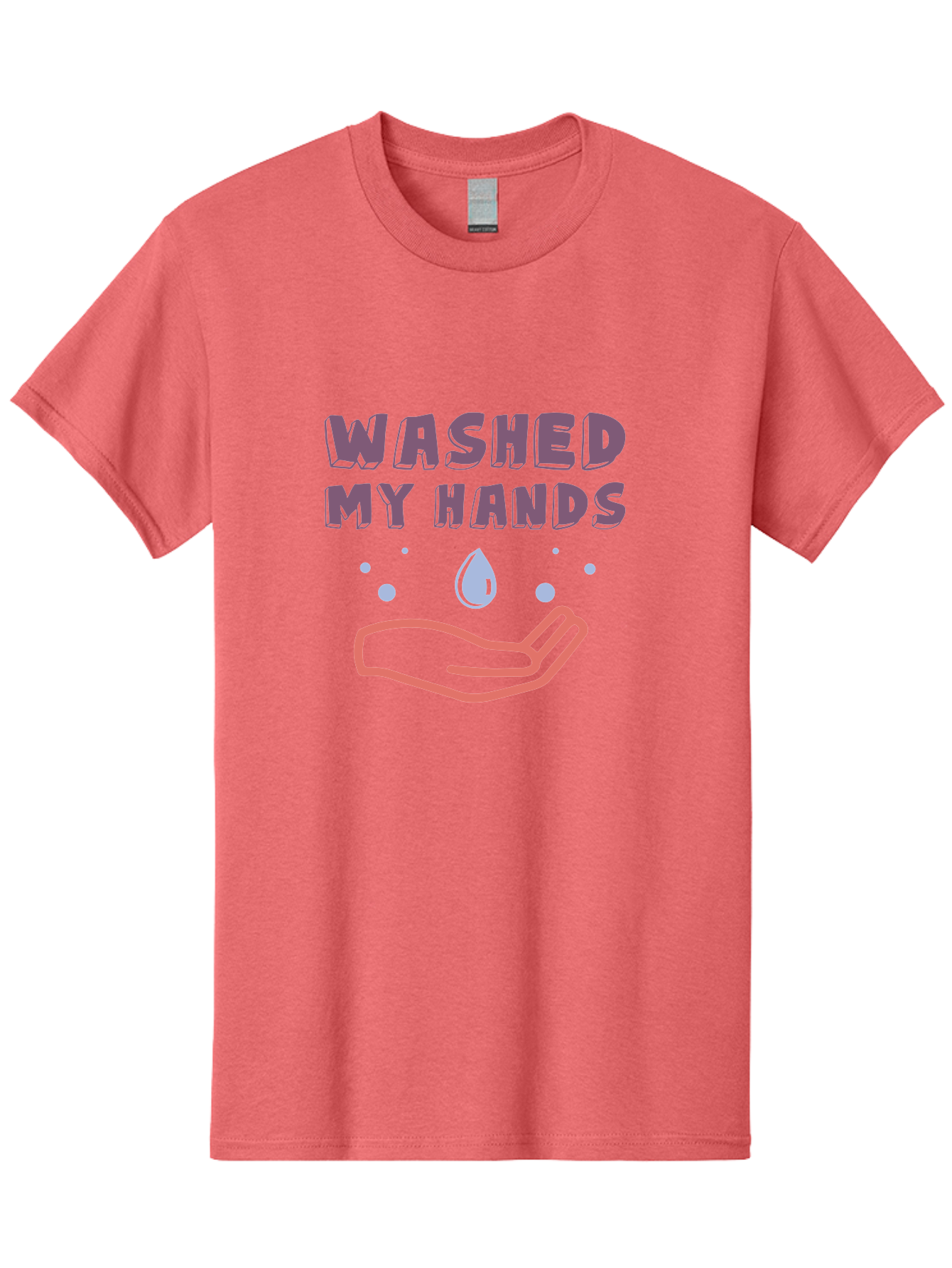 Washed-My-Hands Men'S Graphic Tee, 100% Cotton, Comfortable Casual Summer Wear, Machine Washable, Hand Hygiene, Cleanliness, Wash Hands, Hand Washing, Soap And Water, Clean Hands, Health And Wellness, Hygiene Practices Aab924