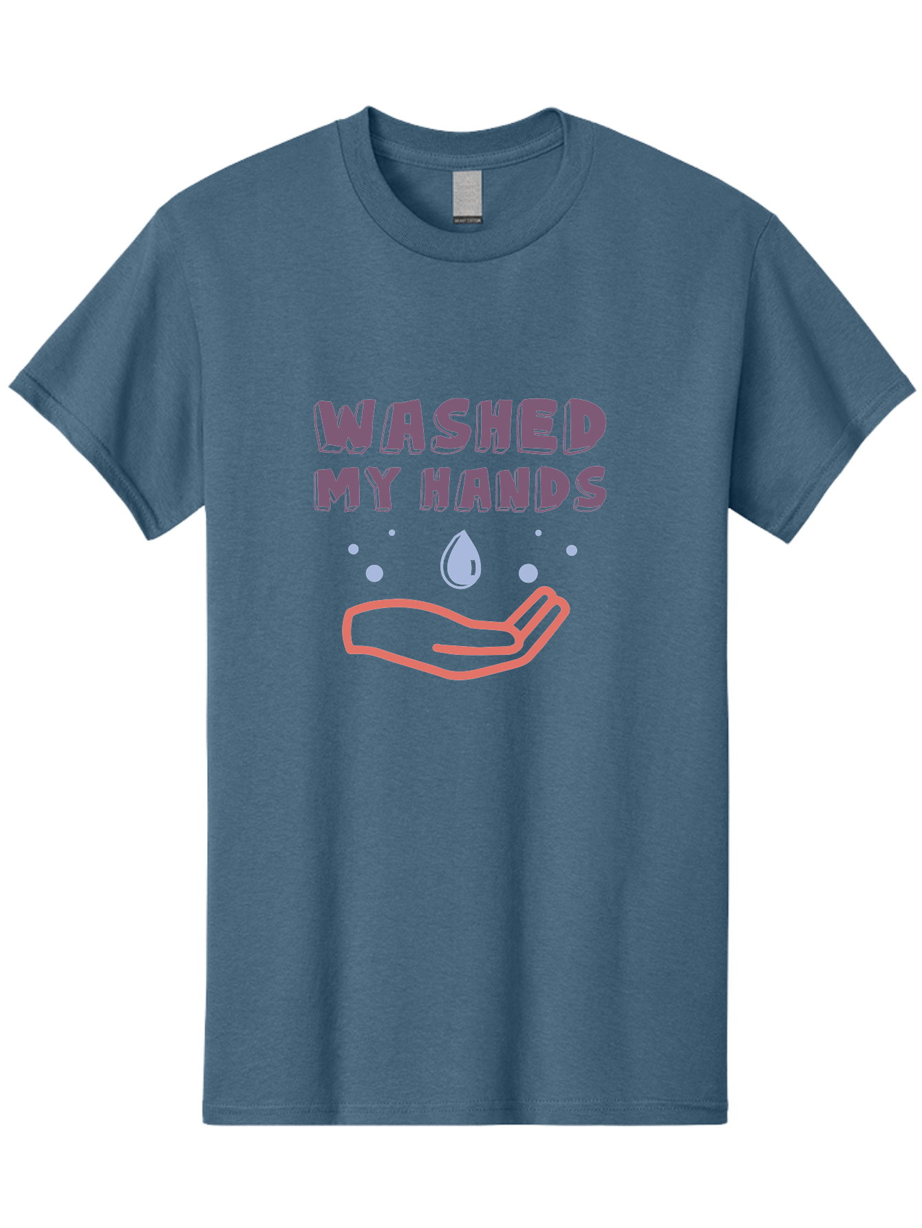 Washed-My-Hands Men'S Graphic Tee, 100% Cotton, Comfortable Casual Summer Wear, Machine Washable, Hand Hygiene, Cleanliness, Wash Hands, Hand Washing, Soap And Water, Clean Hands, Health And Wellness, Hygiene Practices Aab924