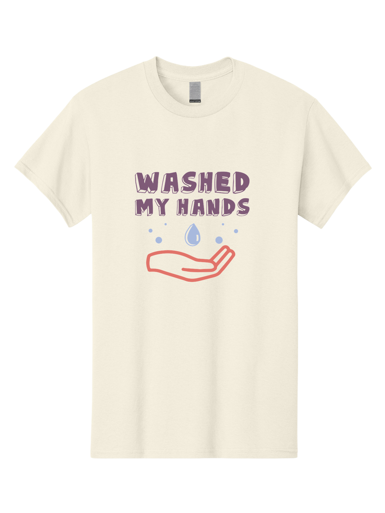 Washed-My-Hands Men'S Graphic Tee, 100% Cotton, Comfortable Casual Summer Wear, Machine Washable, Hand Hygiene, Cleanliness, Wash Hands, Hand Washing, Soap And Water, Clean Hands, Health And Wellness, Hygiene Practices Aab924