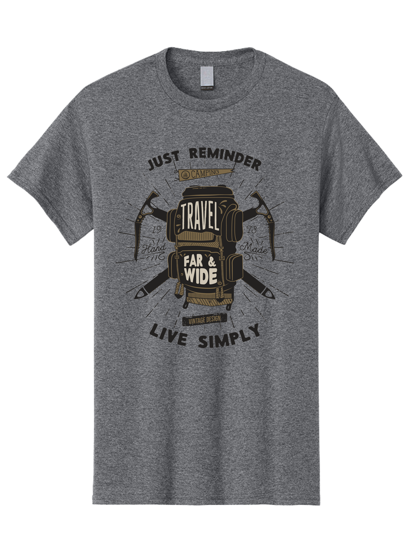 Travel-Far-Wide-2 Men'S Graphic Tee, 100% Cotton, Comfortable Casual Summer Wear, Machine Washable, Travel Inspiration, Adventure Seeking, Camping Gear, Vintage Design, Outdoor Lifestyle, Simple Living, Hand Made, Travel Far And Wide Aab957