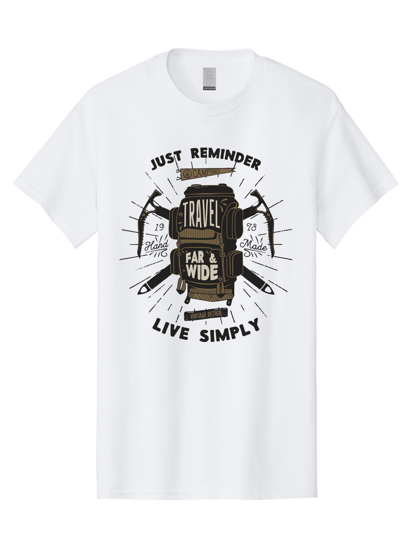 Travel-Far-Wide-2 Men'S Graphic Tee, 100% Cotton, Comfortable Casual Summer Wear, Machine Washable, Travel Inspiration, Adventure Seeking, Camping Gear, Vintage Design, Outdoor Lifestyle, Simple Living, Hand Made, Travel Far And Wide Aab957