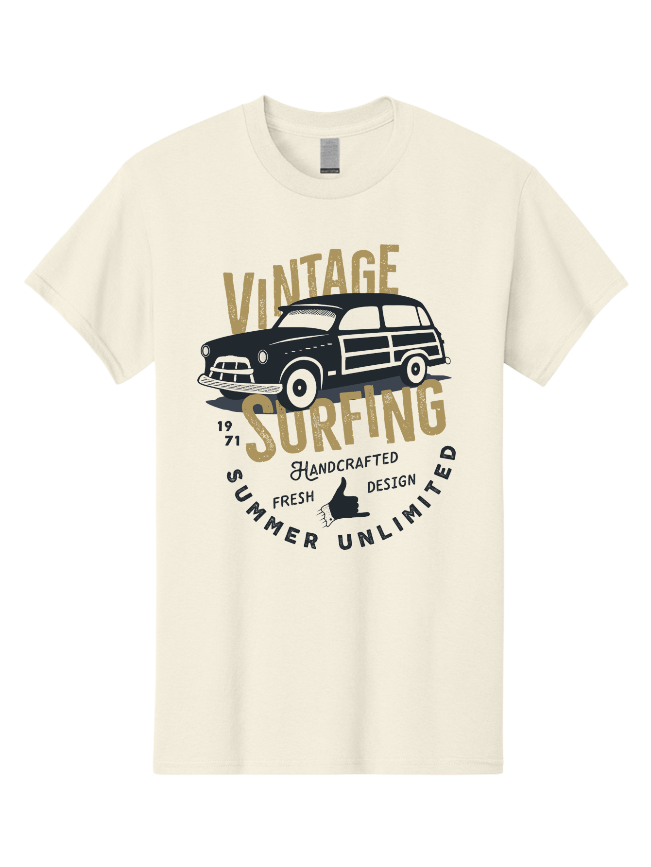 Vintage-Surfing-1 Men'S Graphic Tee, 100% Cotton, Comfortable Casual Summer Wear, Machine Washable, Vintage Surf Car, Retro Surf Culture, Summer Vibes, Surf Inspired Art, Surfer Dude, Cool Car Designs, Classic Surf Style Aab959