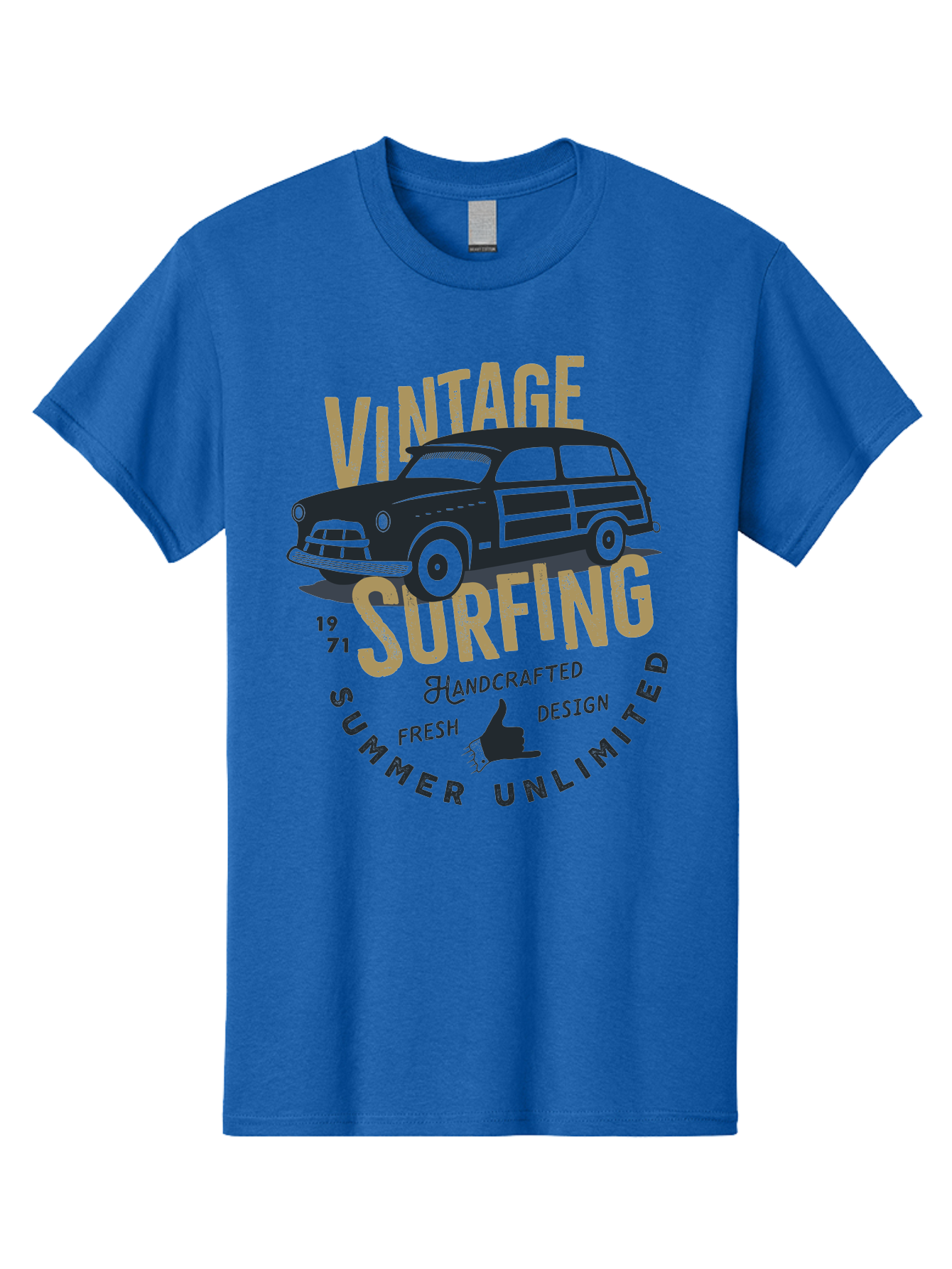Vintage-Surfing-1 Men'S Graphic Tee, 100% Cotton, Comfortable Casual Summer Wear, Machine Washable, Vintage Surf Car, Retro Surf Culture, Summer Vibes, Surf Inspired Art, Surfer Dude, Cool Car Designs, Classic Surf Style Aab959