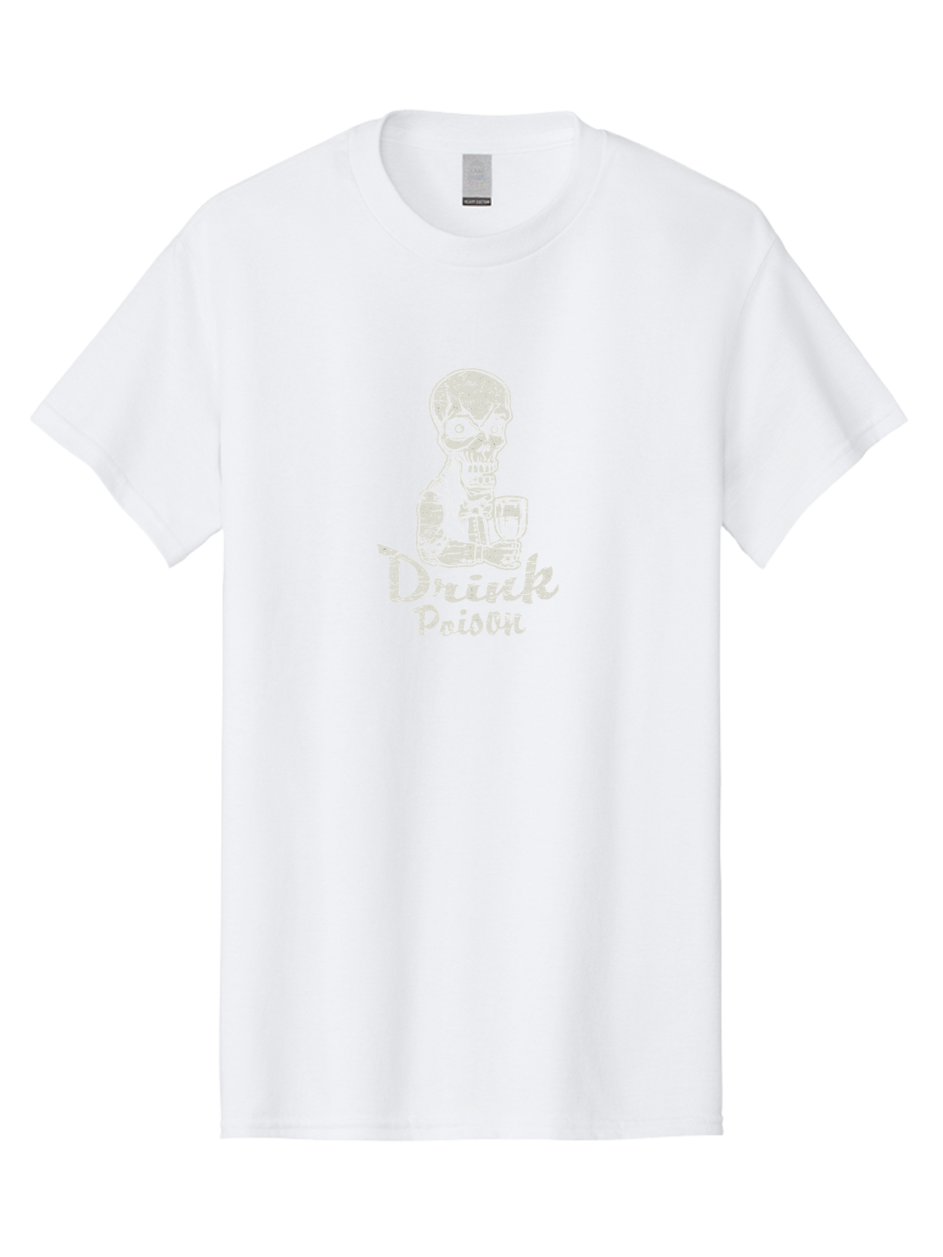 Drink-Poison Men'S Graphic Tee, 100% Cotton, Comfortable Casual Summer Wear, Machine Washable, Skeleton Holding A Glass, Dark Humor, Toxic Drink, Skull Character, Gothic Illustration, Grunge Style, Creepy Design, Poison Warning, Skull Artwork, Aab968