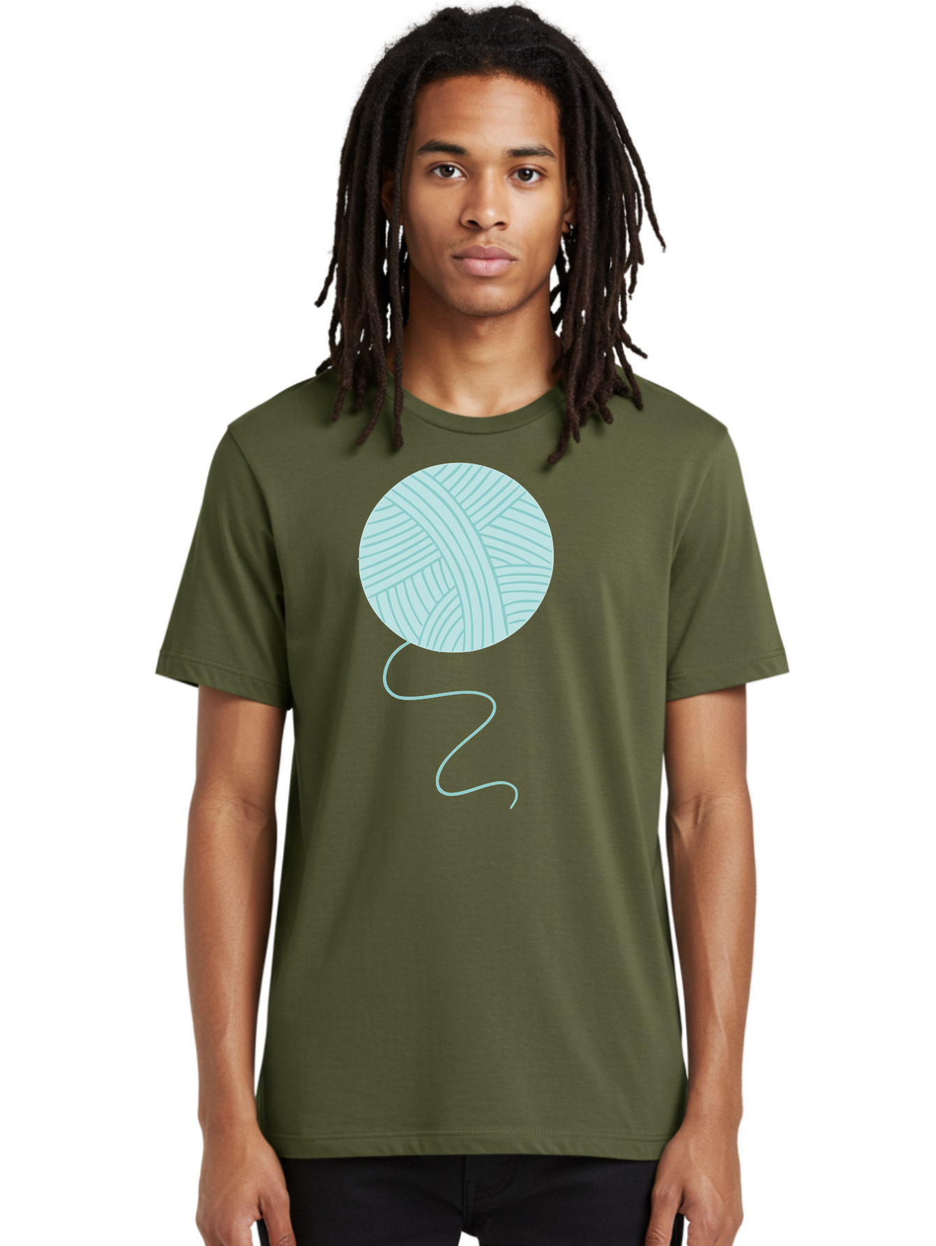 Ball-Of-Yarn Men'S Graphic Tee, 100% Cotton, Comfortable Casual Summer Wear, Machine Washable, Ball Of Yarn, Knitting Supplies, Crafting Essentials, Yarn Thread, Creative Hobbies, Handmade Crafts, Knitting Yarn Aac000