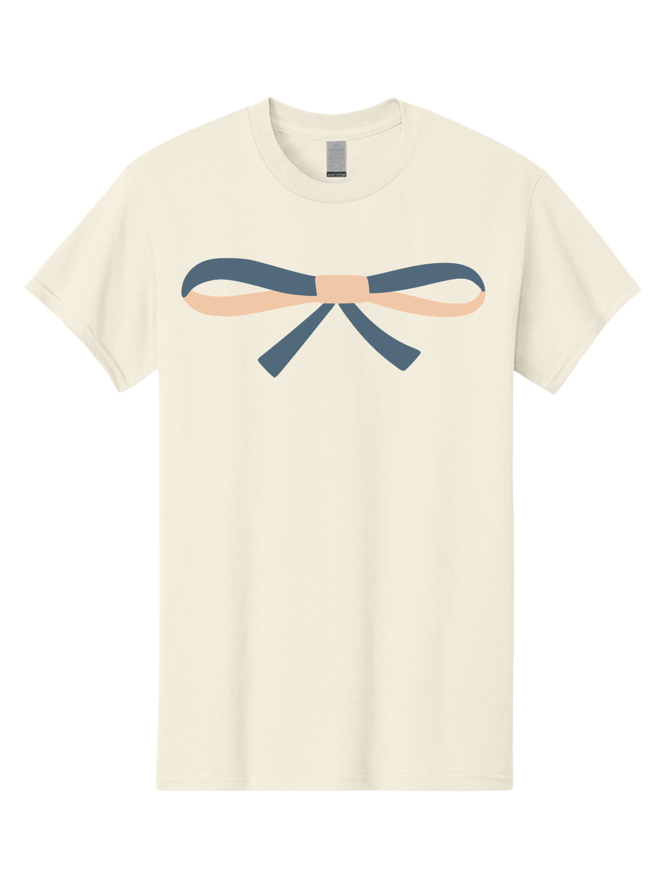 Blue-And-Beige-Bow Men'S Graphic Tee, 100% Cotton, Comfortable Casual Summer Wear, Machine Washable, Gift Wrapping, Decorative Ribbon, Bow Tie, Gift Decoration, Elegant Design, Stylish Presentation, Grey And Beige Ribbon Aac002