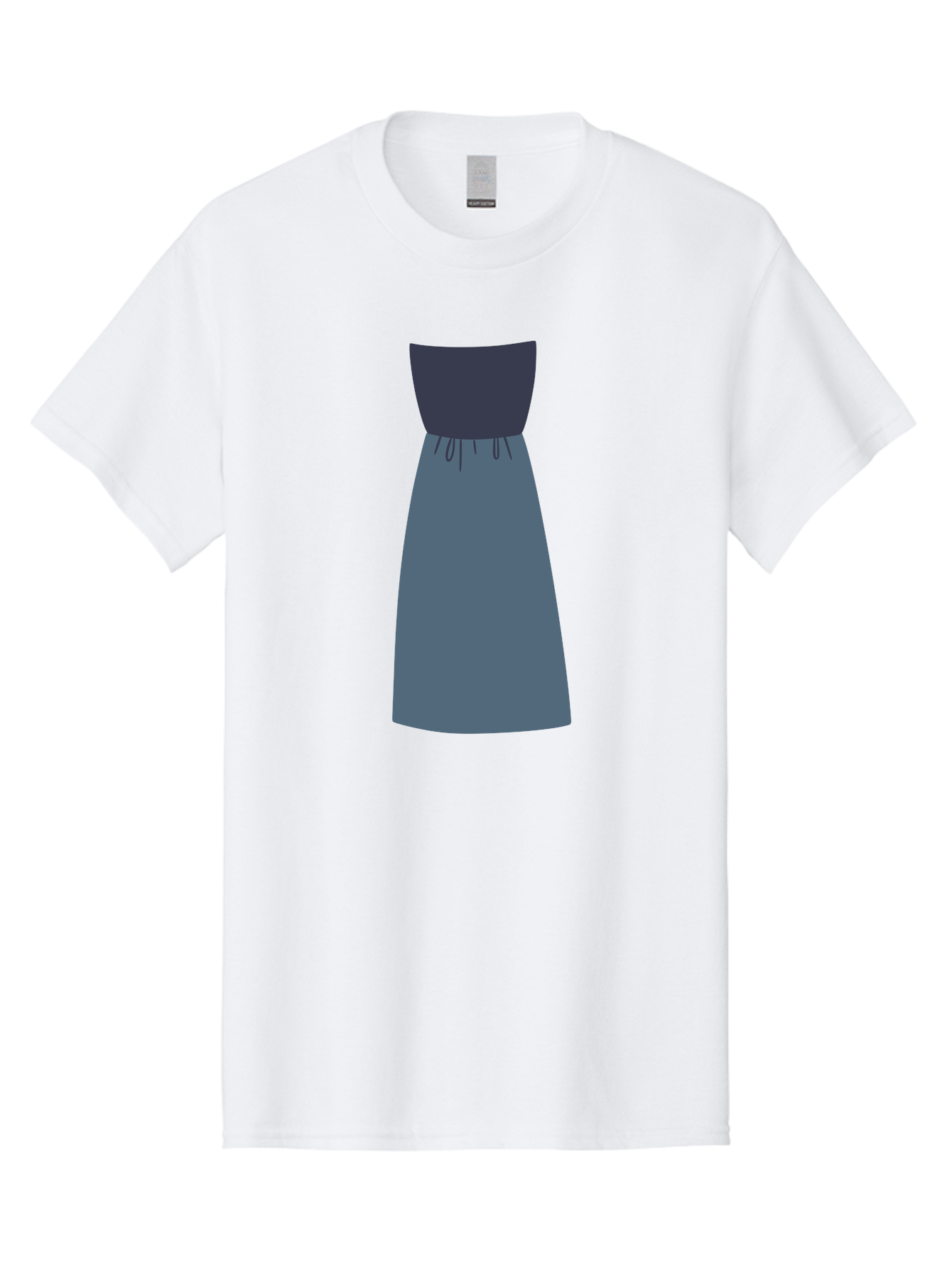 Blue-Dress Men'S Graphic Tee, 100% Cotton, Comfortable Casual Summer Wear, Machine Washable, Casual Dress, Simple Design, Relaxed Fit, Strapless Top, Gathered Waist, Blue Color, Elegant Look, Minimalist Fashion, Stylish Outfit, Everyday Wear Aac003