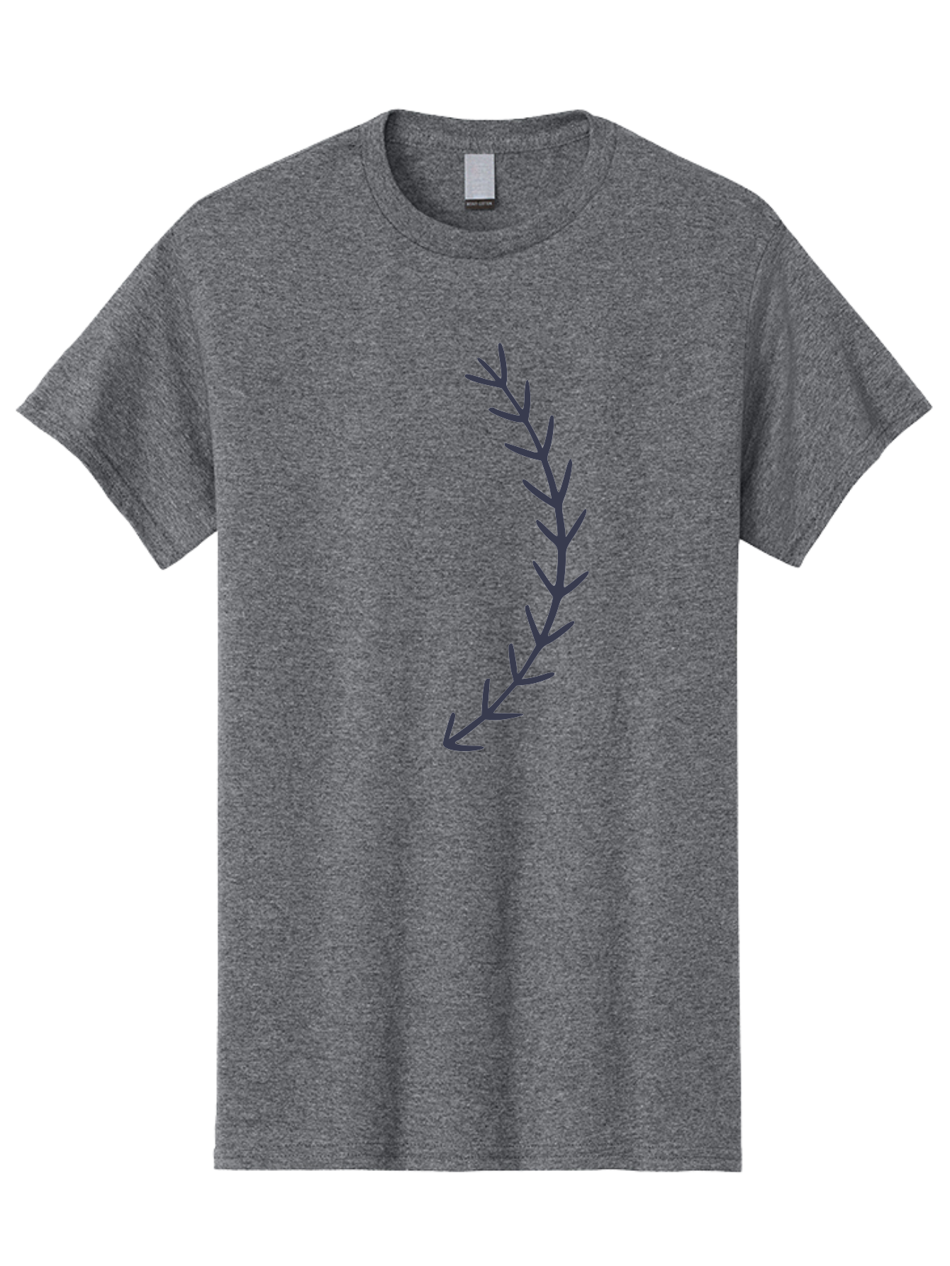 Dark-Purple-Branch Men'S Graphic Tee, 100% Cotton, Comfortable Casual Summer Wear, Machine Washable, Purple Branch Illustration, Simple Design, Minimalist Art, Purple Twig, Leafy Stem, Modern Graphics, Digital Art Aac015