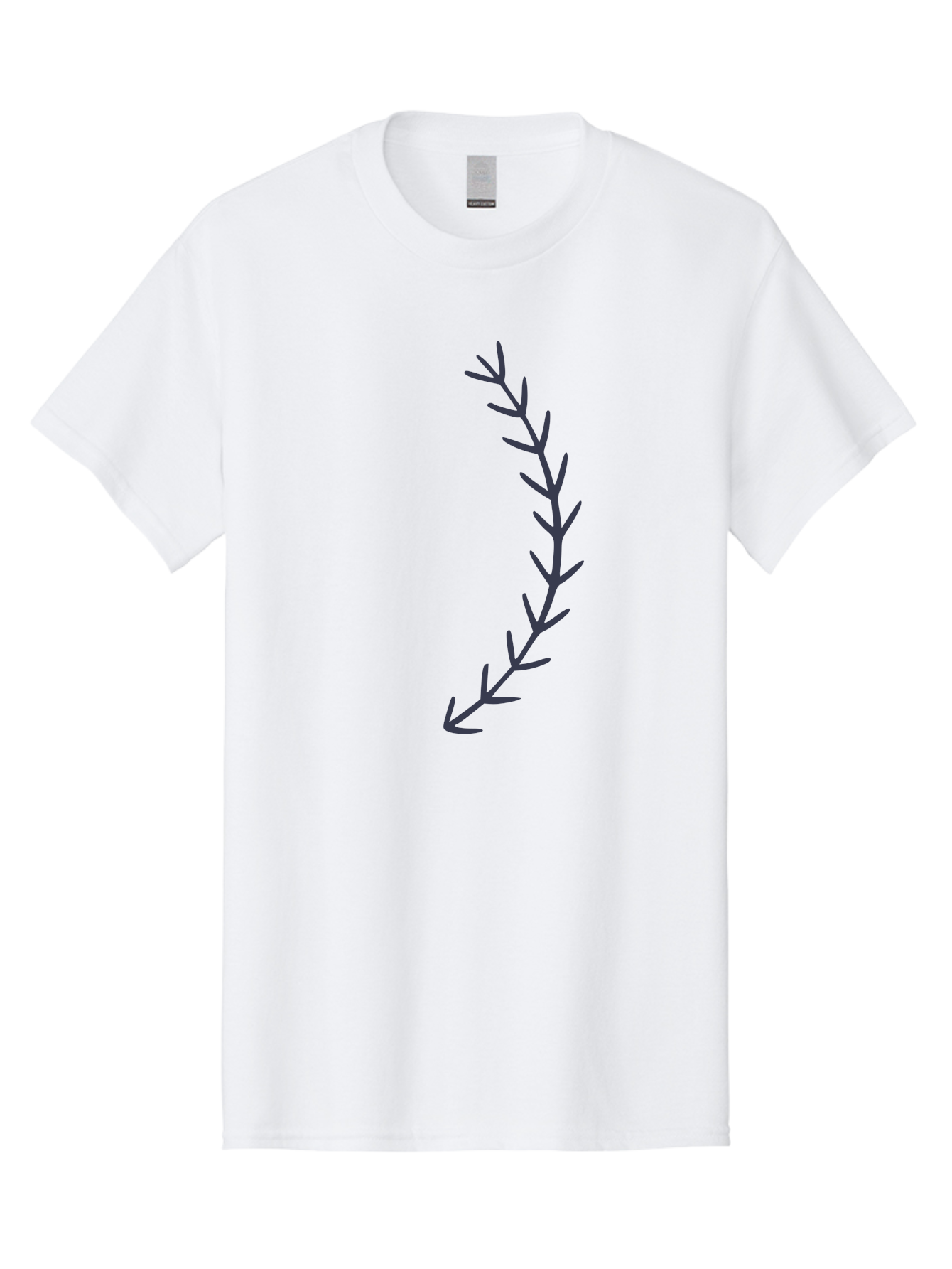 Dark-Purple-Branch Men'S Graphic Tee, 100% Cotton, Comfortable Casual Summer Wear, Machine Washable, Purple Branch Illustration, Simple Design, Minimalist Art, Purple Twig, Leafy Stem, Modern Graphics, Digital Art Aac015