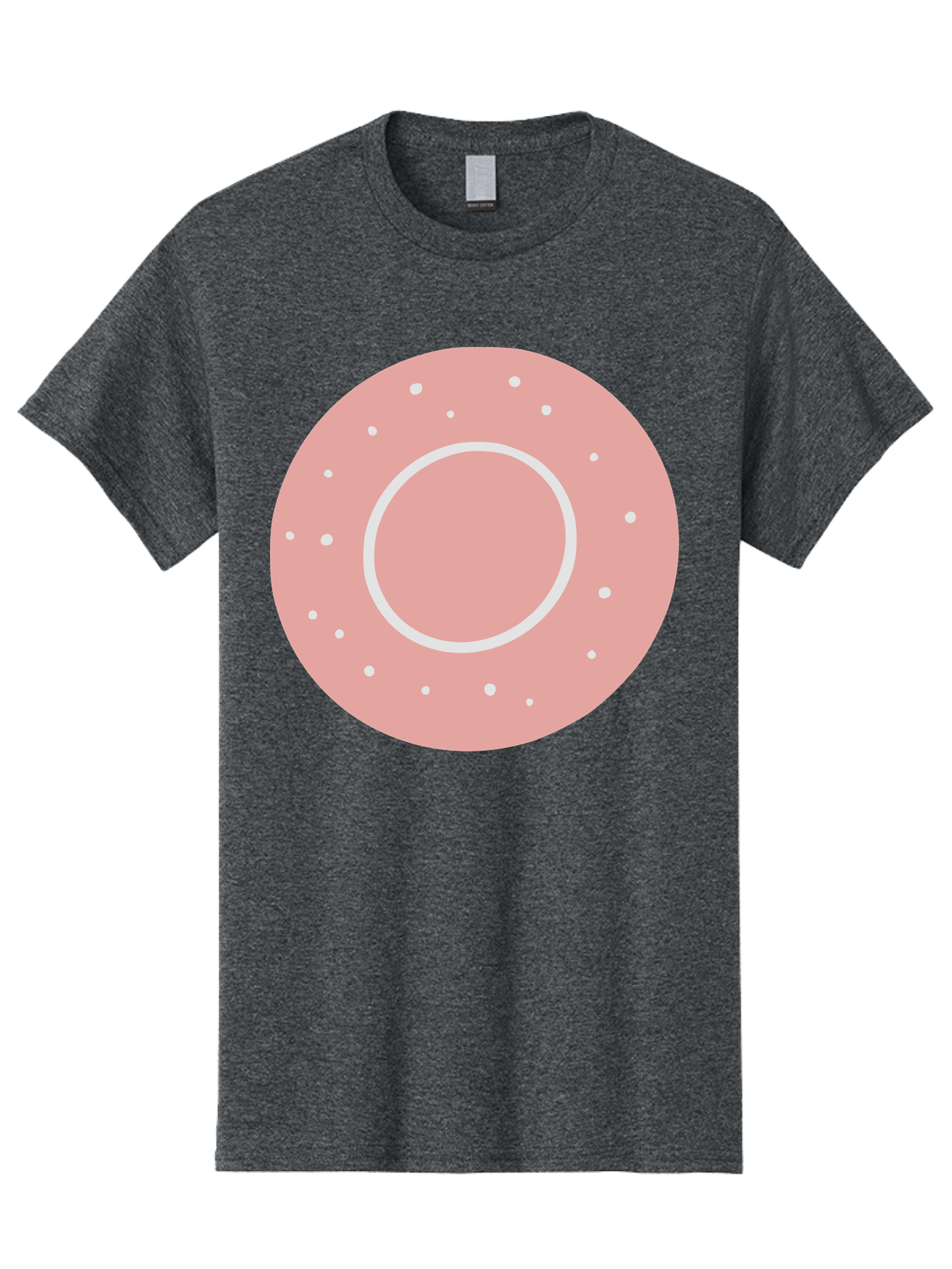 Donut Men'S Graphic Tee, 100% Cotton, Comfortable Casual Summer Wear, Machine Washable, Pink Donut, White Sprinkles, Sweet Treat, Tasty Pastry, Dessert Food, Baked Good, Ring Shaped, Food Illustration, Cute Design Aac019