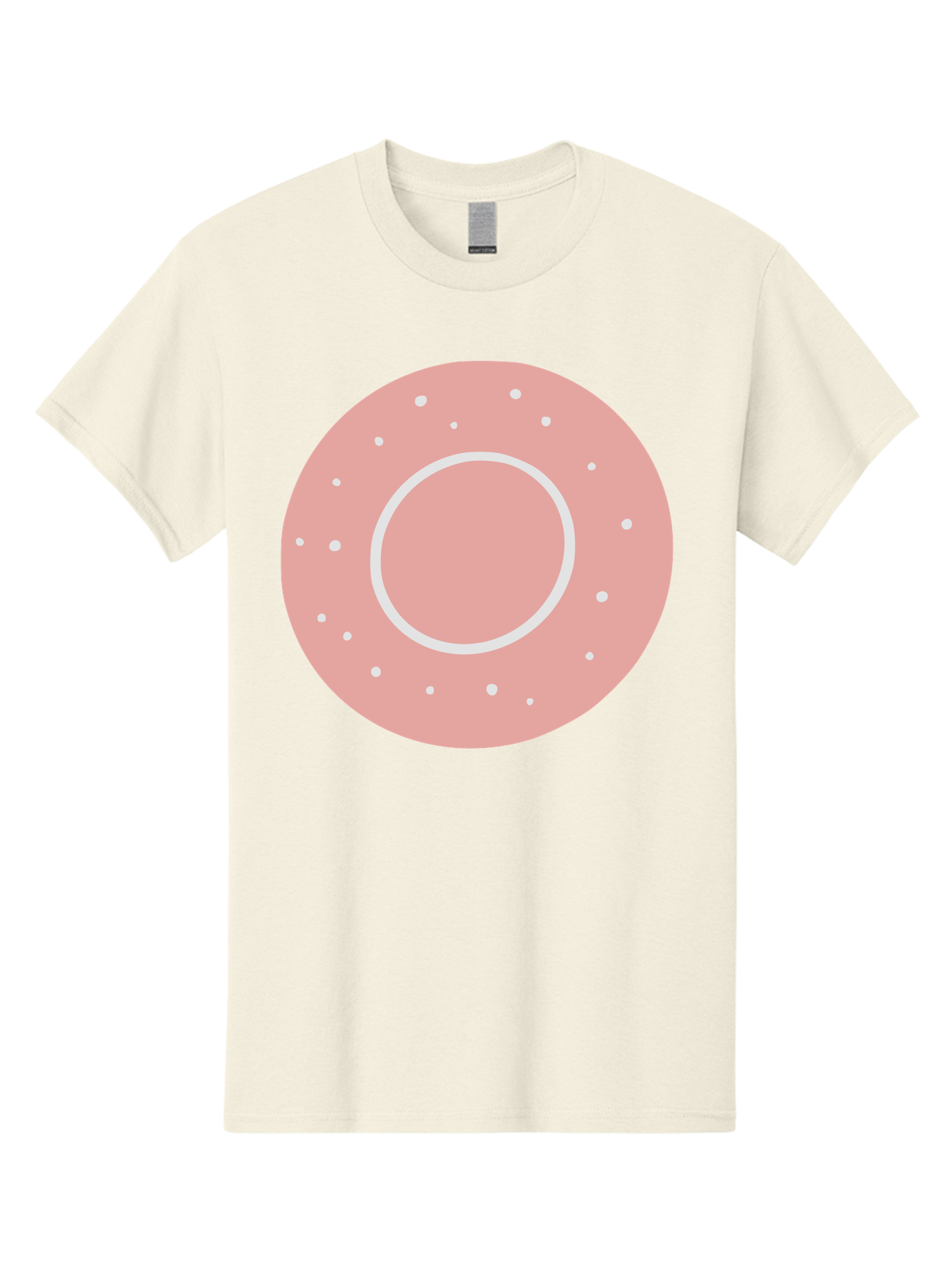 Donut Men'S Graphic Tee, 100% Cotton, Comfortable Casual Summer Wear, Machine Washable, Pink Donut, White Sprinkles, Sweet Treat, Tasty Pastry, Dessert Food, Baked Good, Ring Shaped, Food Illustration, Cute Design Aac019