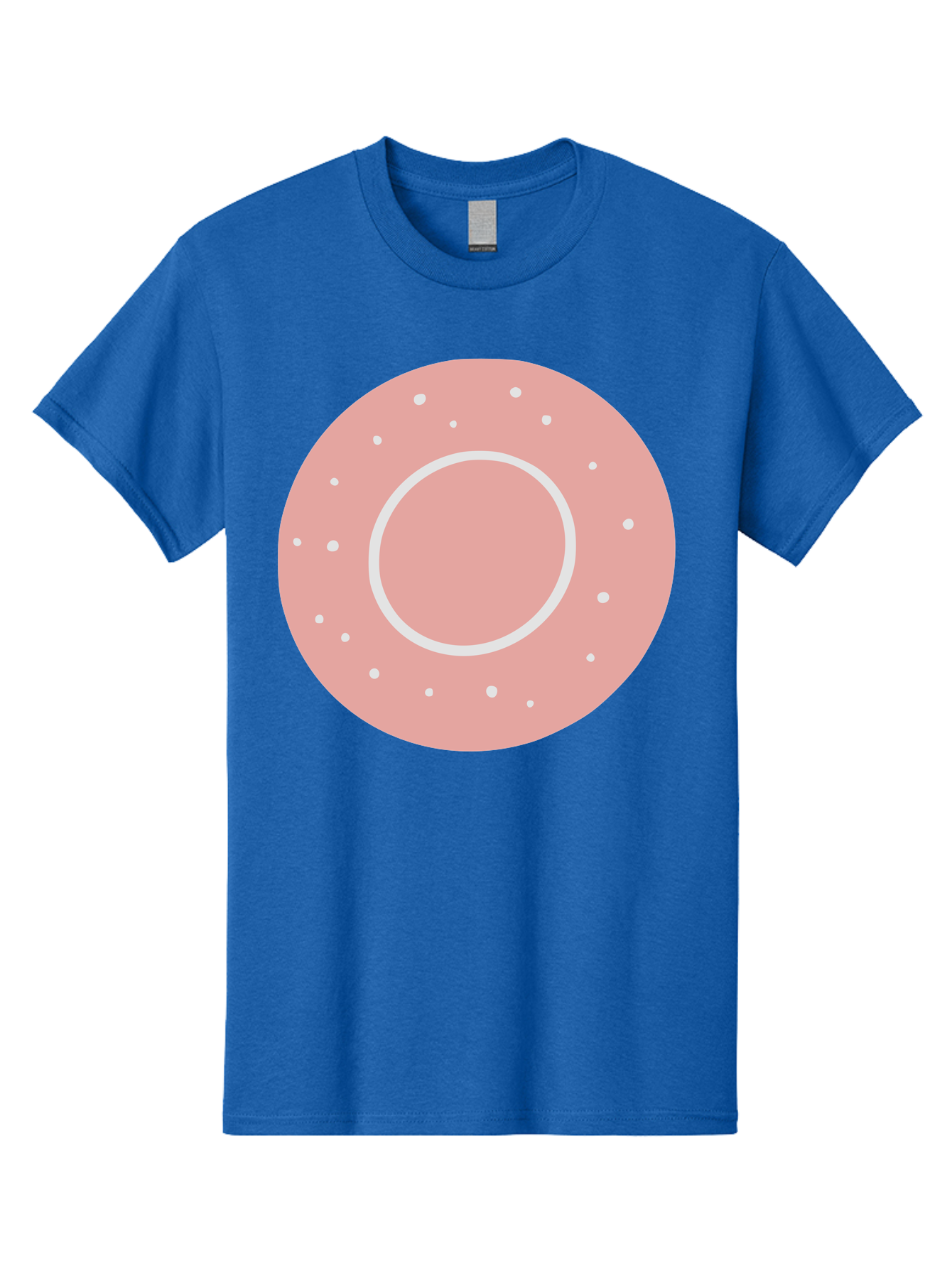Donut Men'S Graphic Tee, 100% Cotton, Comfortable Casual Summer Wear, Machine Washable, Pink Donut, White Sprinkles, Sweet Treat, Tasty Pastry, Dessert Food, Baked Good, Ring Shaped, Food Illustration, Cute Design Aac019