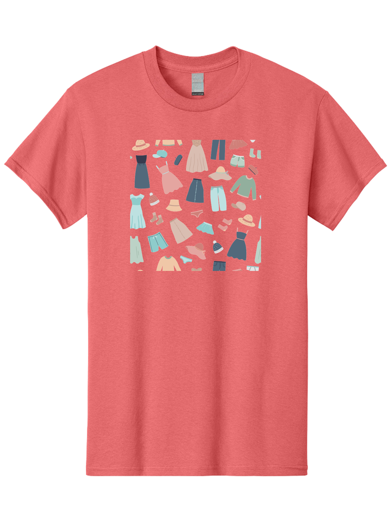 Fashion-Clothing Men'S Graphic Tee, 100% Cotton, Comfortable Casual Summer Wear, Machine Washable, Assorted Clothing Items, Pastel Colors, Fashion Accessories, Hats, Dresses, Tops, Pants, Shorts, Shoes, Casual Wear, Relaxed Fit, Aac031