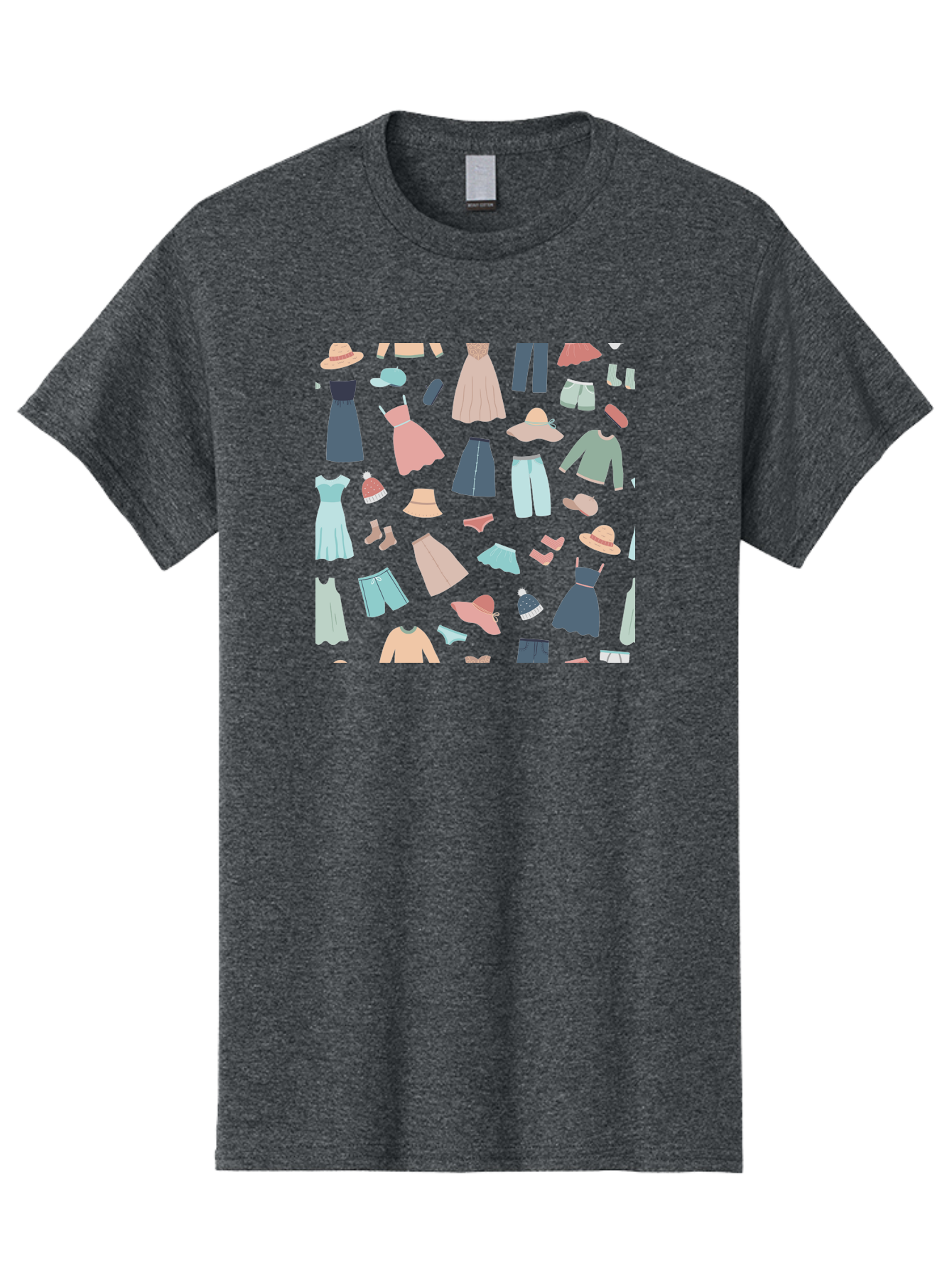 Fashion-Clothing Men'S Graphic Tee, 100% Cotton, Comfortable Casual Summer Wear, Machine Washable, Assorted Clothing Items, Pastel Colors, Fashion Accessories, Hats, Dresses, Tops, Pants, Shorts, Shoes, Casual Wear, Relaxed Fit, Aac031