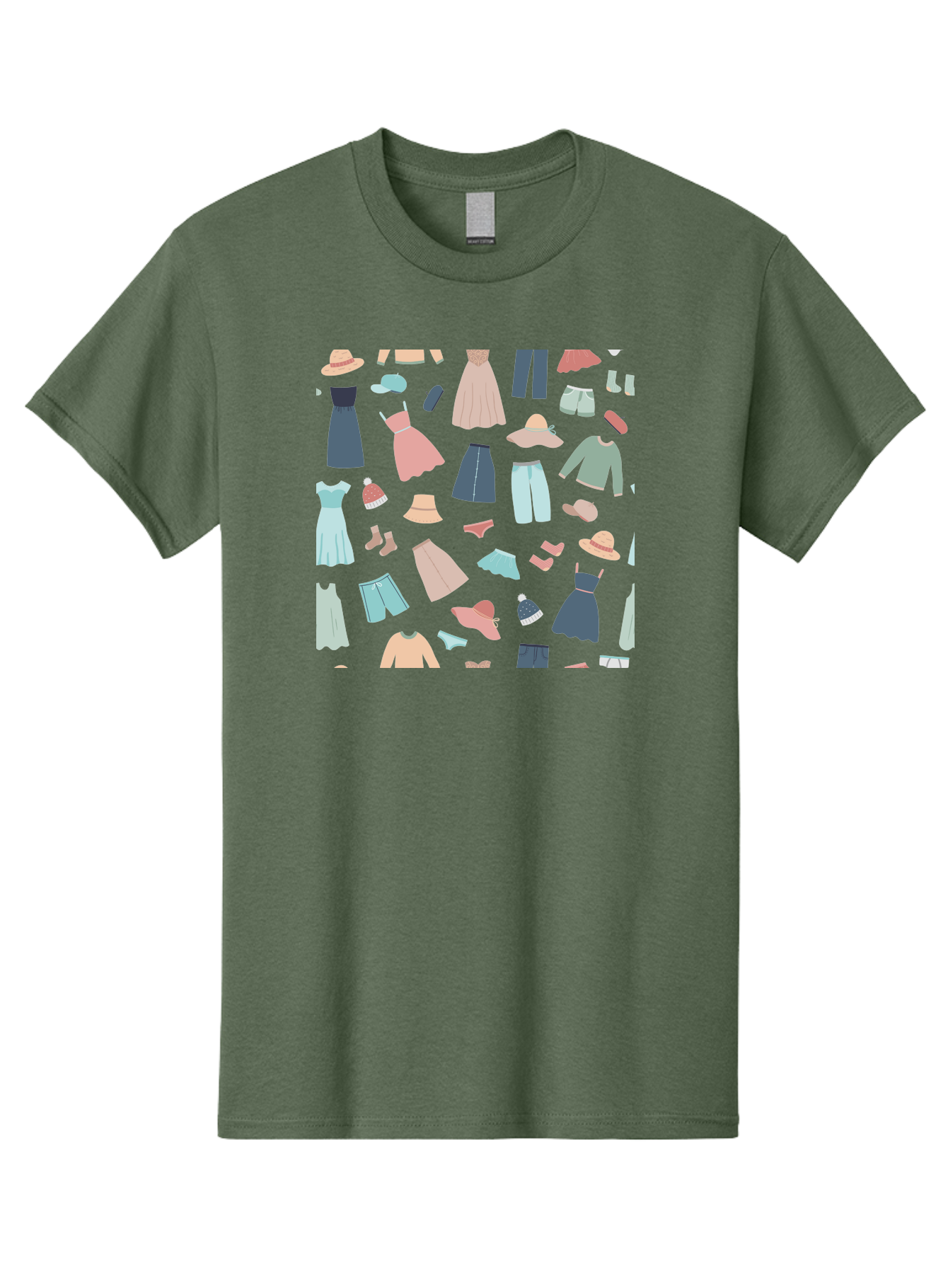 Fashion-Clothing Men'S Graphic Tee, 100% Cotton, Comfortable Casual Summer Wear, Machine Washable, Assorted Clothing Items, Pastel Colors, Fashion Accessories, Hats, Dresses, Tops, Pants, Shorts, Shoes, Casual Wear, Relaxed Fit, Aac031