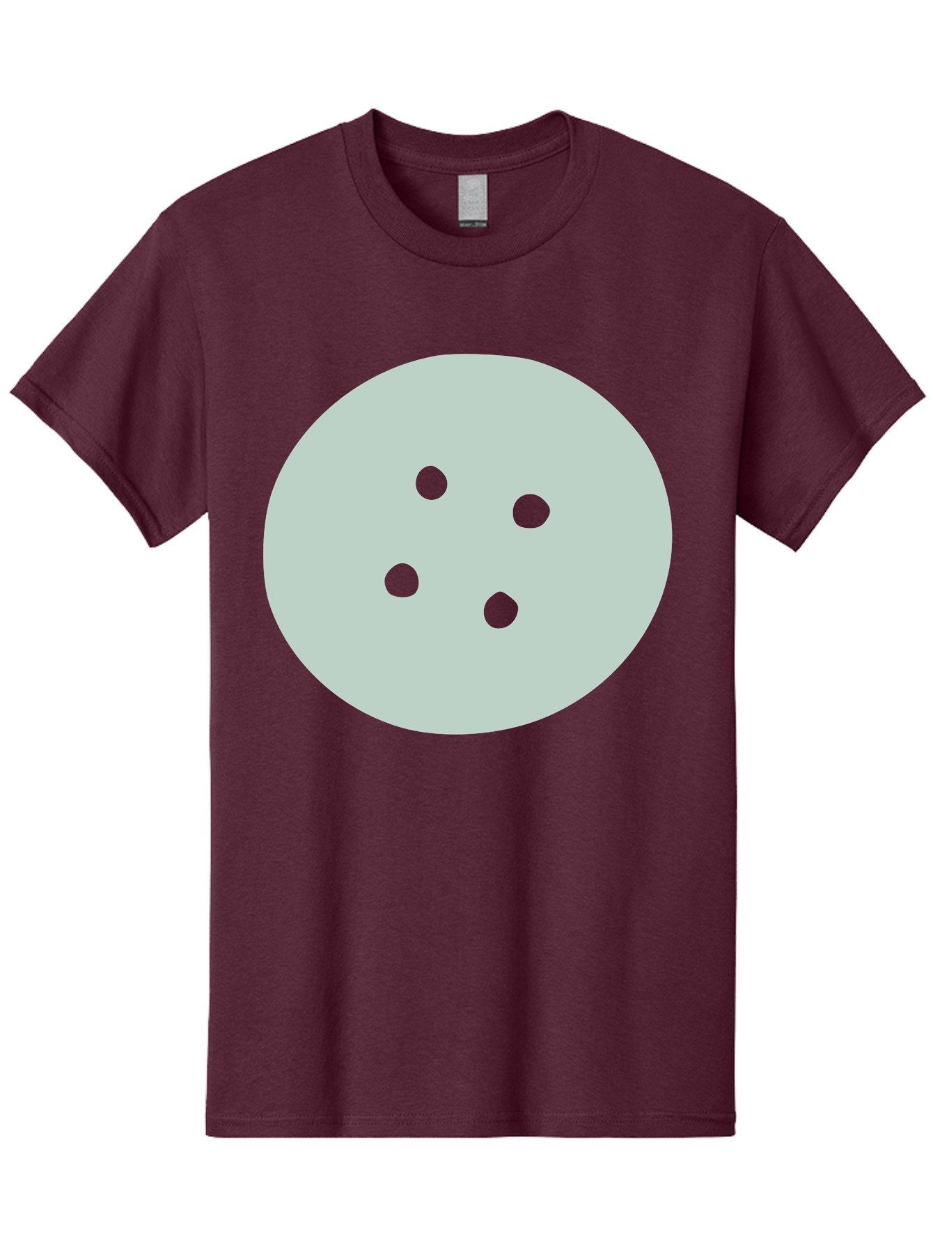 Four-Dots Men'S Graphic Tee, 100% Cotton, Comfortable Casual Summer Wear, Machine Washable, Simple Graphic, Minimalist Design, Four Green Dots, Circular Composition, Geometric Pattern, Modern Art, Abstract Shape Aac036