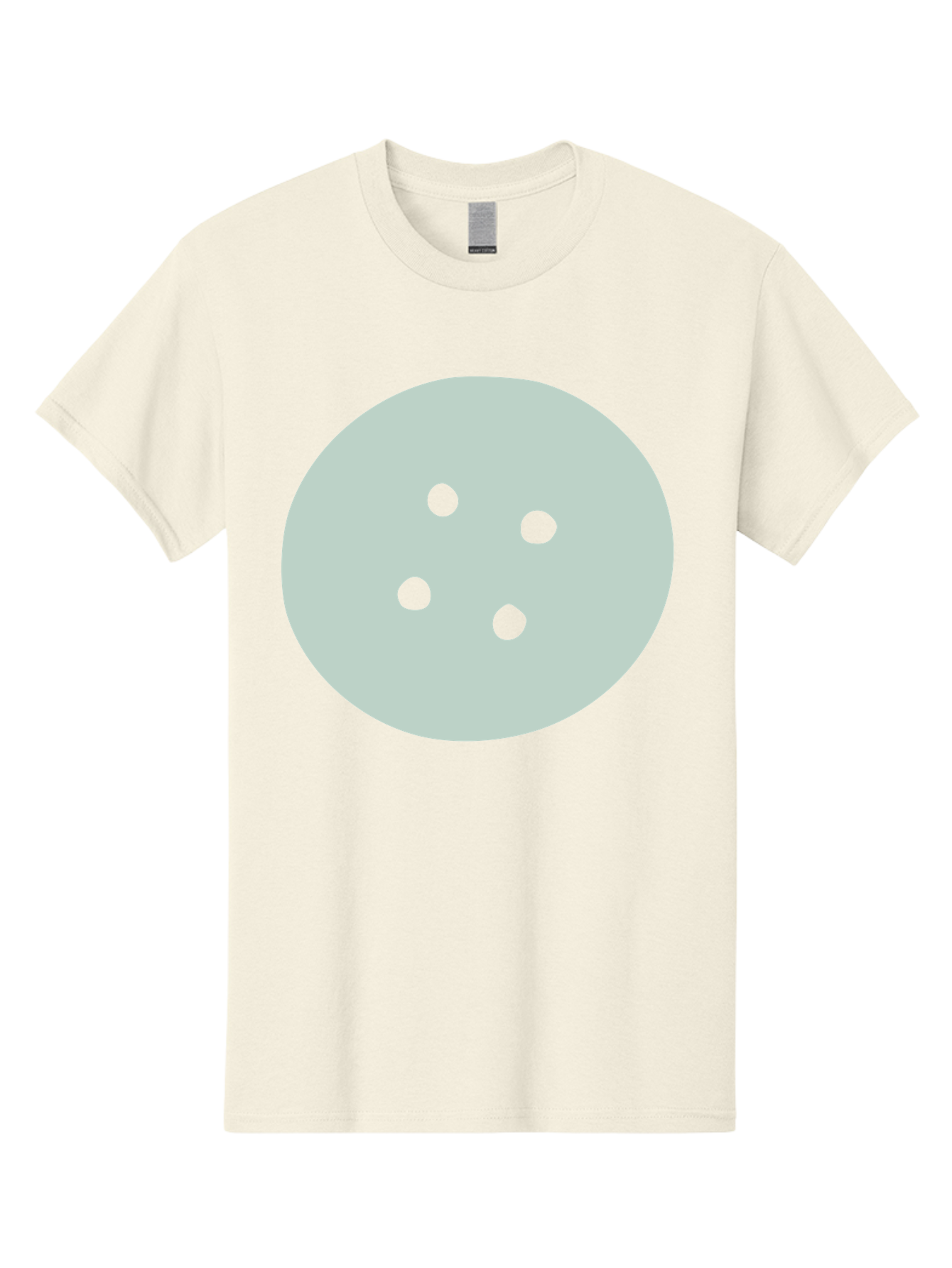 Four-Dots Men'S Graphic Tee, 100% Cotton, Comfortable Casual Summer Wear, Machine Washable, Simple Graphic, Minimalist Design, Four Green Dots, Circular Composition, Geometric Pattern, Modern Art, Abstract Shape Aac036