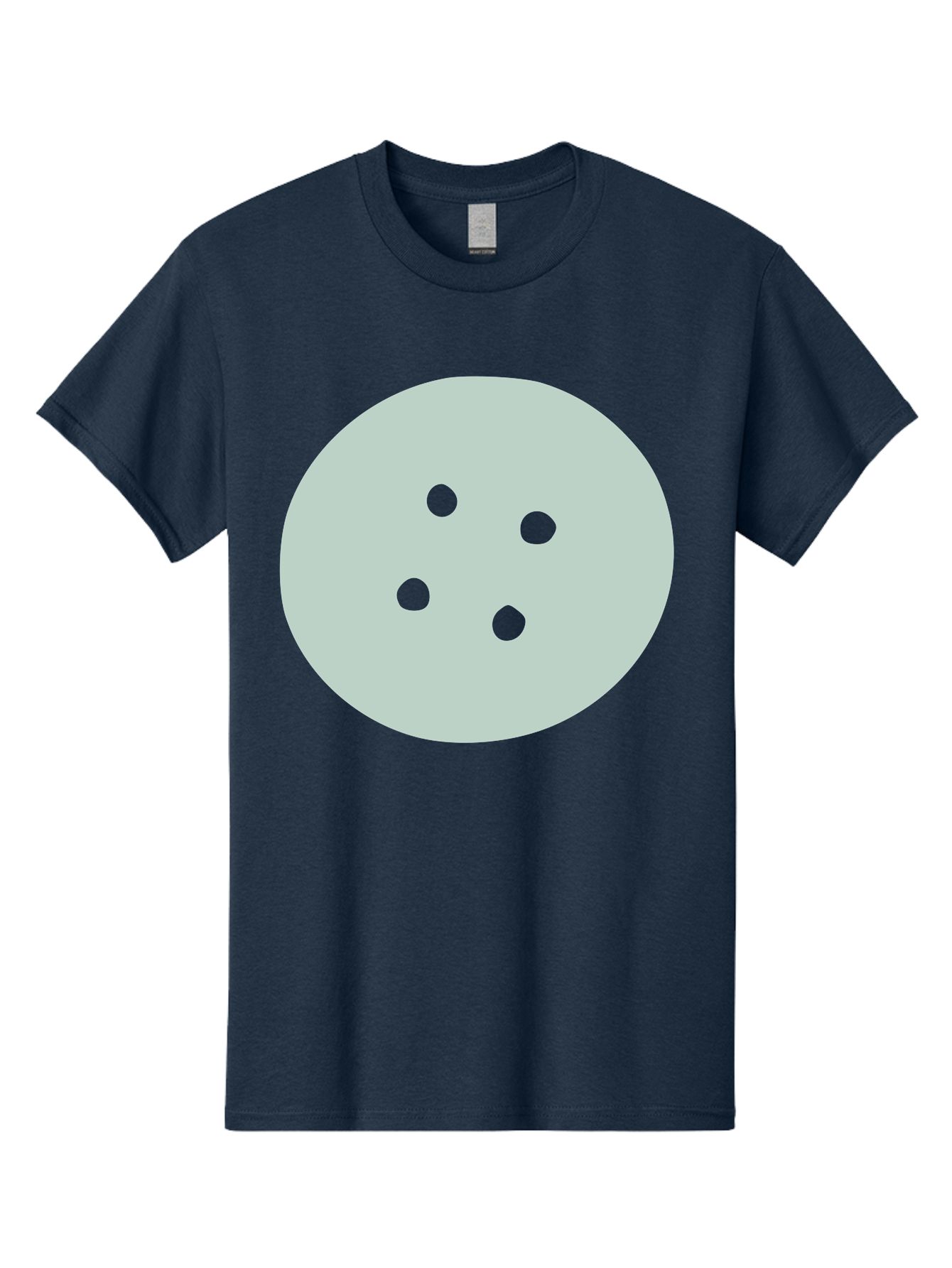 Four-Dots Men'S Graphic Tee, 100% Cotton, Comfortable Casual Summer Wear, Machine Washable, Simple Graphic, Minimalist Design, Four Green Dots, Circular Composition, Geometric Pattern, Modern Art, Abstract Shape Aac036