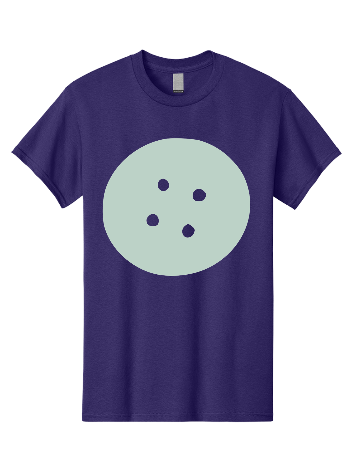 Four-Dots Men'S Graphic Tee, 100% Cotton, Comfortable Casual Summer Wear, Machine Washable, Simple Graphic, Minimalist Design, Four Green Dots, Circular Composition, Geometric Pattern, Modern Art, Abstract Shape Aac036