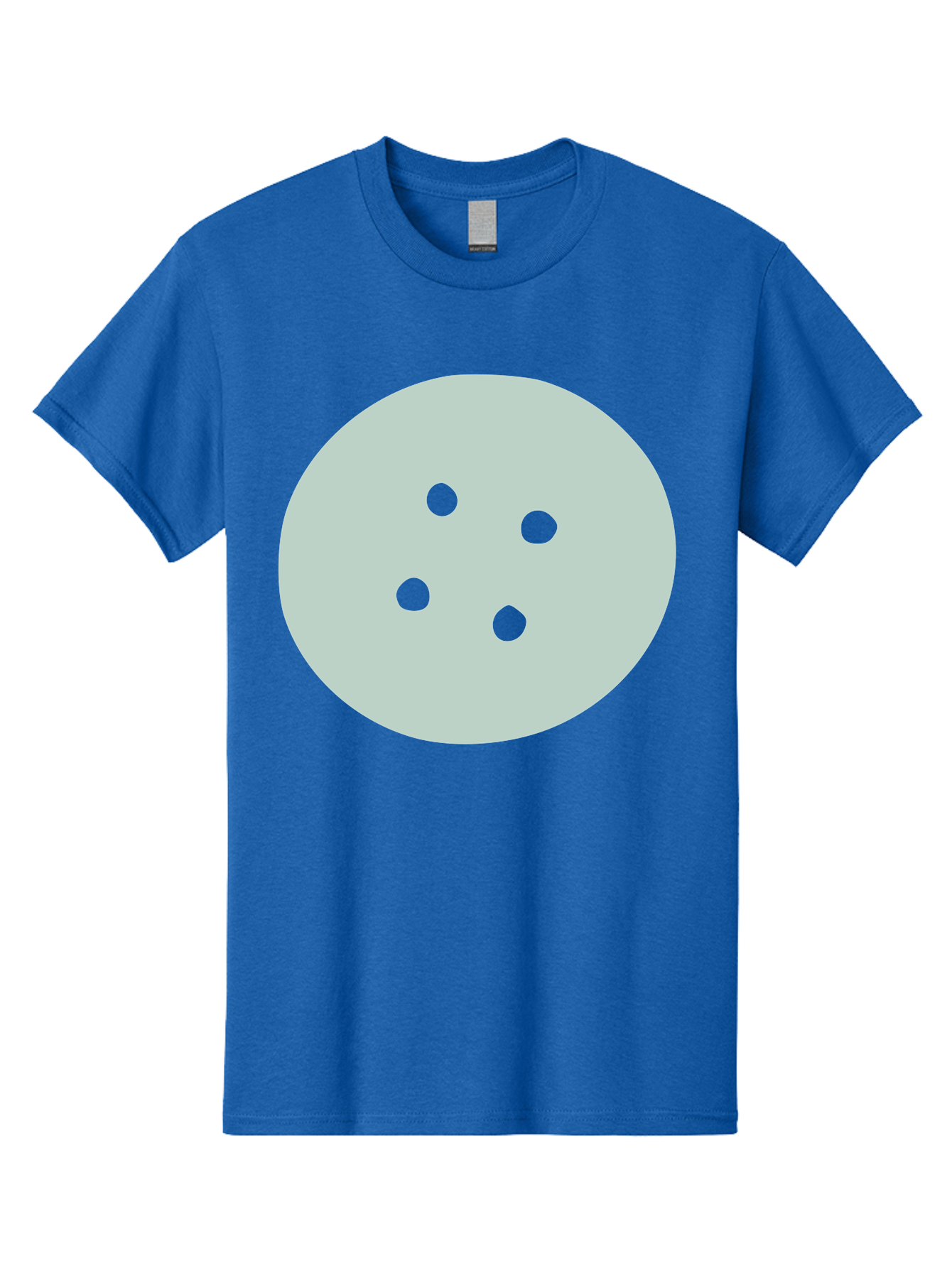 Four-Dots Men'S Graphic Tee, 100% Cotton, Comfortable Casual Summer Wear, Machine Washable, Simple Graphic, Minimalist Design, Four Green Dots, Circular Composition, Geometric Pattern, Modern Art, Abstract Shape Aac036