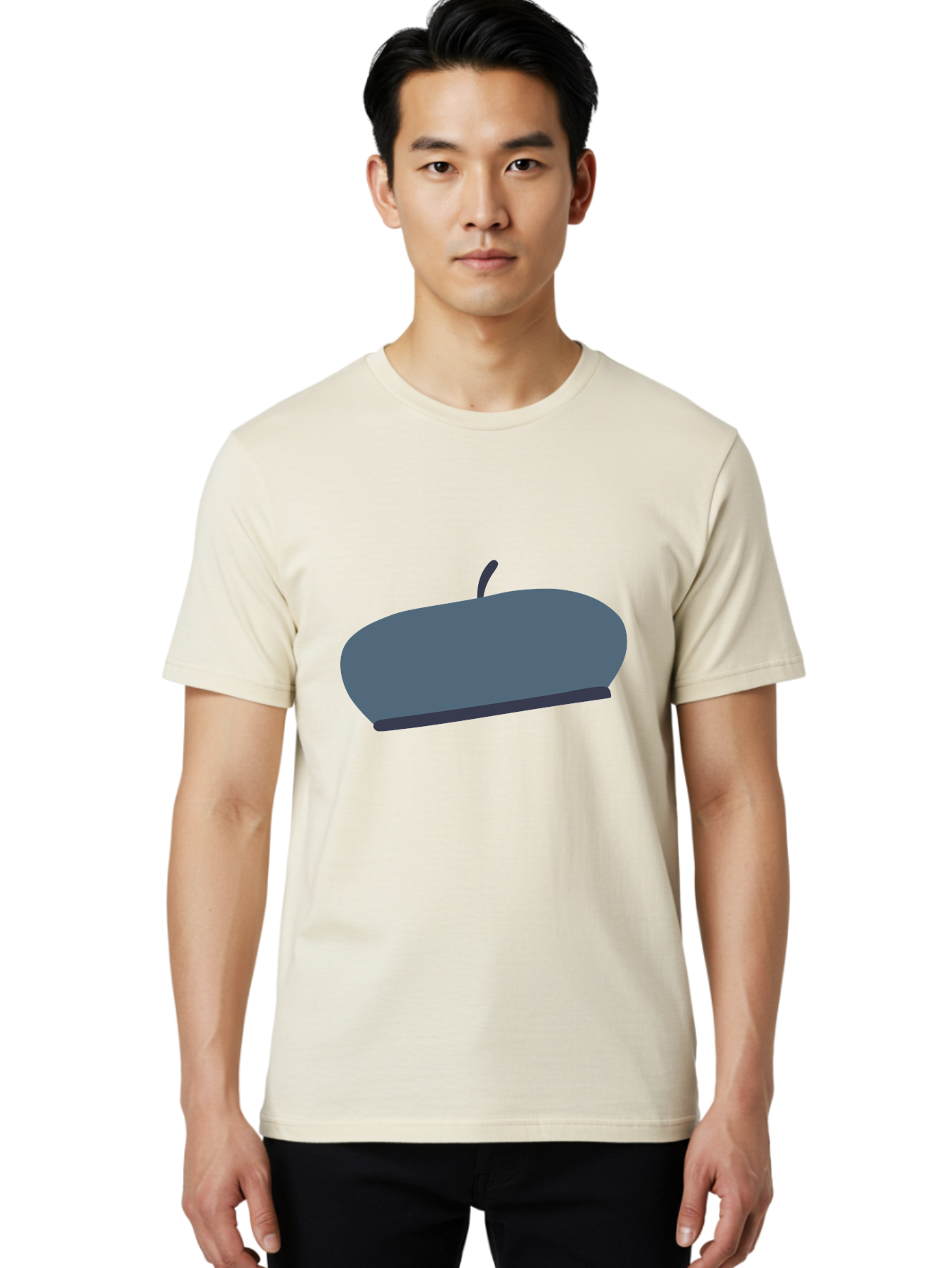 Gray-Apple Men'S Graphic Tee, 100% Cotton, Comfortable Casual Summer Wear, Machine Washable, Gray Apple, Stylized Fruit, Simple Illustration, Minimalist Design, Fruit Icon, Digital Art Aac038