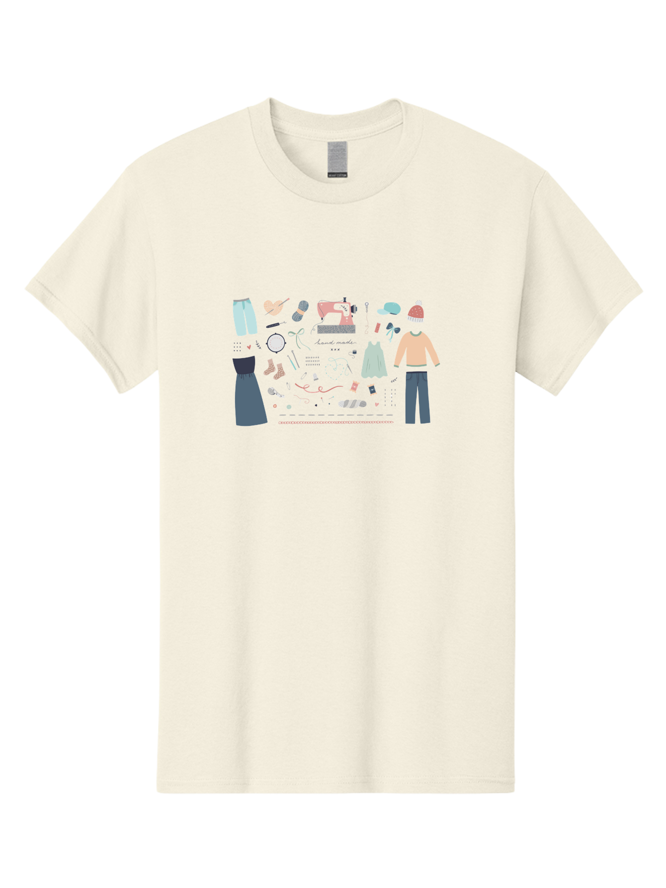 Handmade-Clothing Men'S Graphic Tee, 100% Cotton, Comfortable Casual Summer Wear, Machine Washable, Handmade Clothing, Sewing Machine, Apparel Design, Fashion Accessories, Threads, Yarn, Ribbons, Custom Garments, Diy Fashion, Aac044