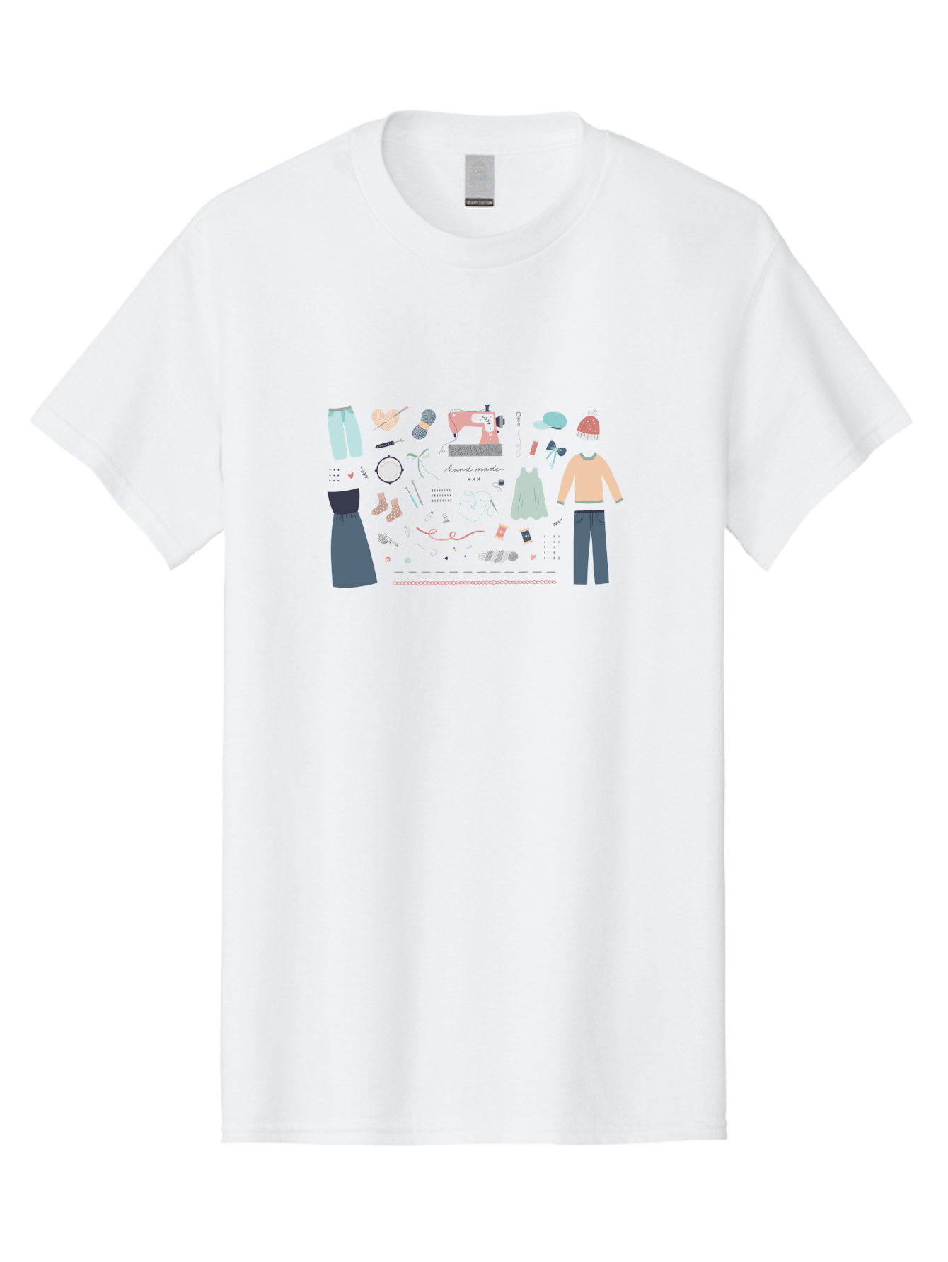 Handmade-Clothing Men'S Graphic Tee, 100% Cotton, Comfortable Casual Summer Wear, Machine Washable, Handmade Clothing, Sewing Machine, Apparel Design, Fashion Accessories, Threads, Yarn, Ribbons, Custom Garments, Diy Fashion, Aac044