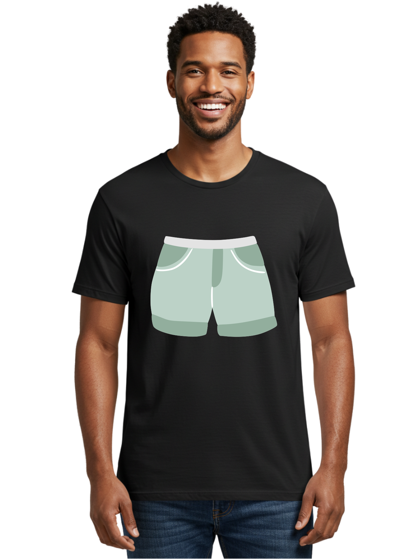 Light-Green-Shorts Men'S Graphic Tee, 100% Cotton, Comfortable Casual Summer Wear, Machine Washable, Men'S Underwear, Boxer Shorts, Comfortable Clothing, Casual Wear, Relaxed Fit, Simple Design, Gray Color Aac053