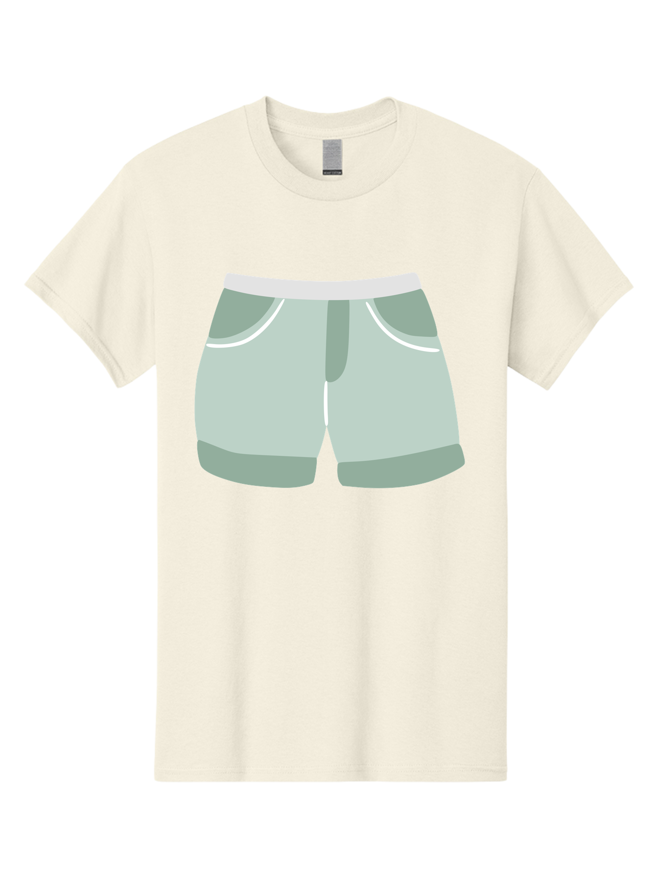 Light-Green-Shorts Men'S Graphic Tee, 100% Cotton, Comfortable Casual Summer Wear, Machine Washable, Men'S Underwear, Boxer Shorts, Comfortable Clothing, Casual Wear, Relaxed Fit, Simple Design, Gray Color Aac053