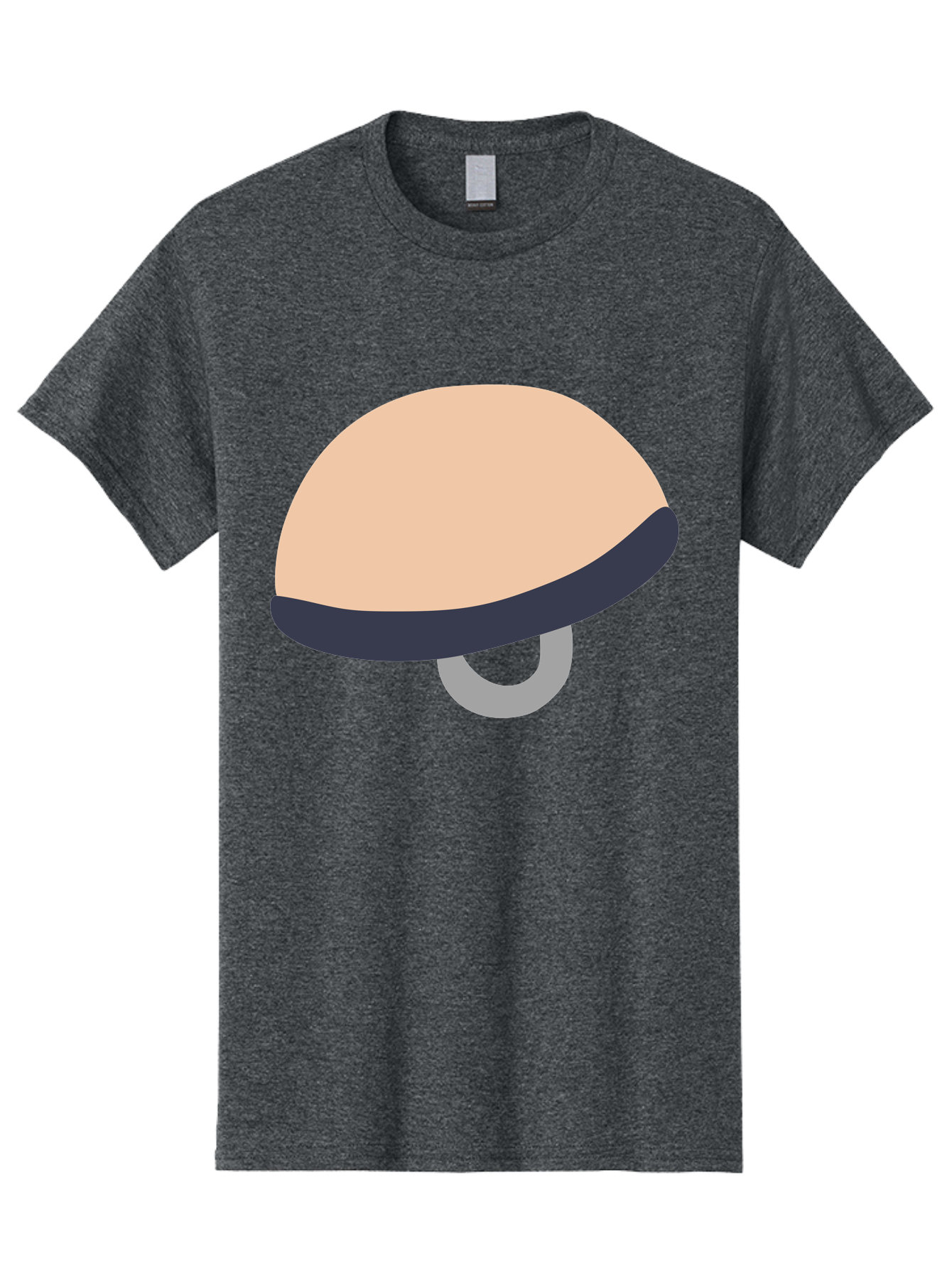 Mushroom Men'S Graphic Tee, 100% Cotton, Comfortable Casual Summer Wear, Machine Washable, Bicycle Seat, Bike Accessories, Cycling Equipment, Saddle Design, Bike Parts, Cycling Gear, Bicycle Component Aac058