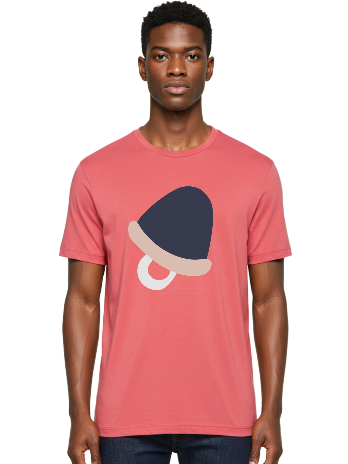 Pacifier Men'S Graphic Tee, 100% Cotton, Comfortable Casual Summer Wear, Machine Washable, Pacifier For Baby, Baby Soother, Nursery Accessories, Infant Care, Baby Supplies, Newborn Essentials Aac065