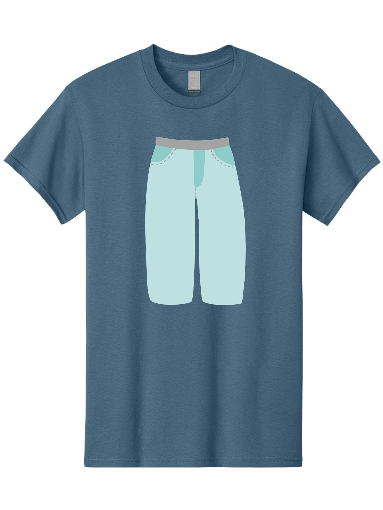 Pajama-Pants Men'S Graphic Tee, 100% Cotton, Comfortable Casual Summer Wear, Machine Washable, Light Blue Pants, Gray Waistband, Back Pockets, Casual Wear, Comfortable Clothing, Simple Design, Minimal Style, Fashion Illustration Aac066