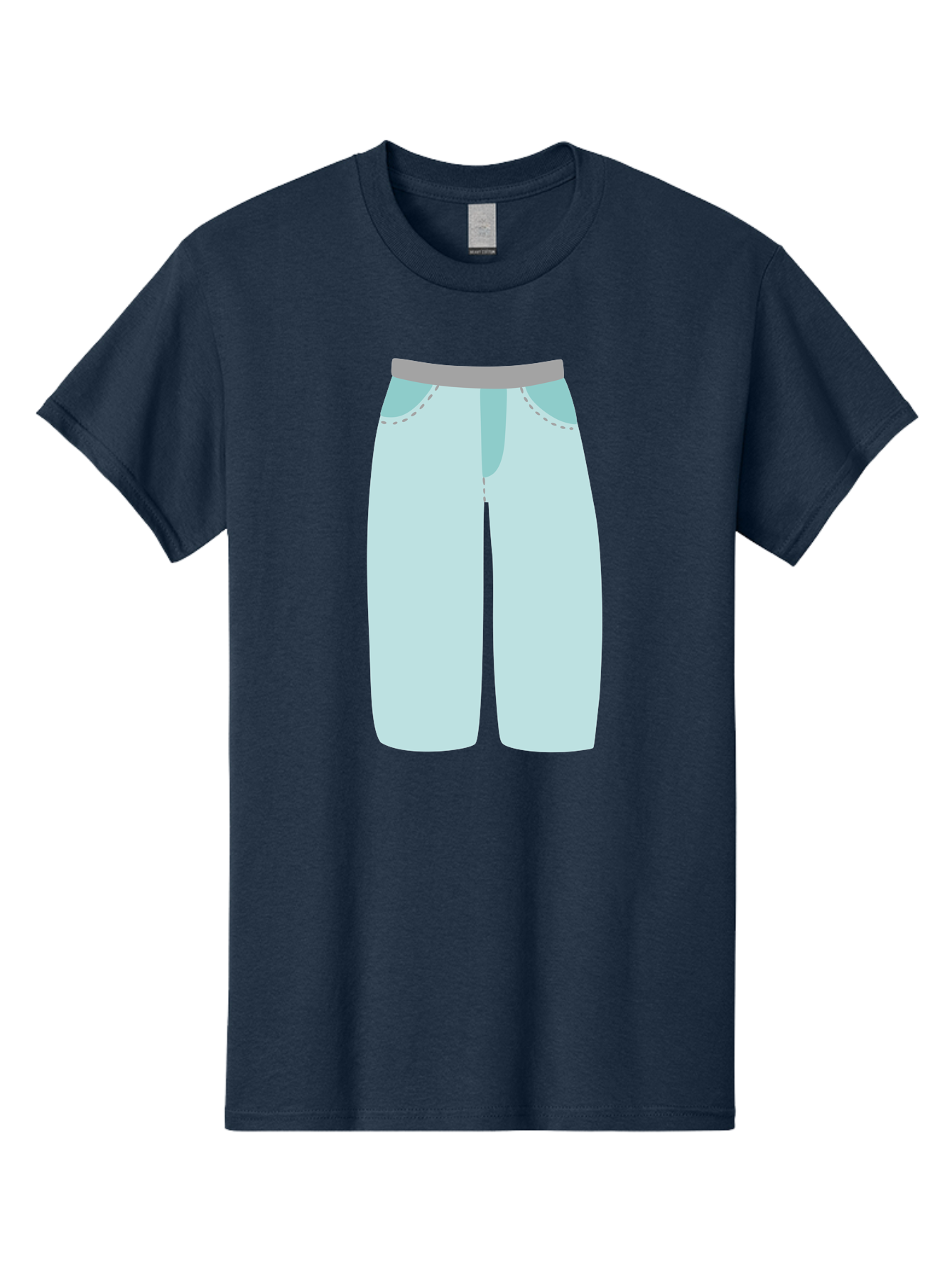 Pajama-Pants Men'S Graphic Tee, 100% Cotton, Comfortable Casual Summer Wear, Machine Washable, Light Blue Pants, Gray Waistband, Back Pockets, Casual Wear, Comfortable Clothing, Simple Design, Minimal Style, Fashion Illustration Aac066