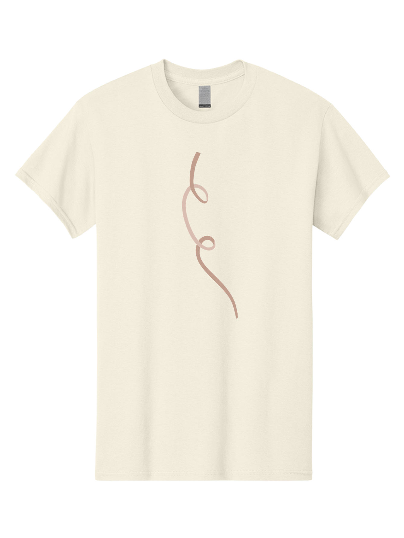 Pink-Curved-Line Men'S Graphic Tee, 100% Cotton, Comfortable Casual Summer Wear, Machine Washable, Pink Ribbon, Flowing Design, Elegant Curve, Whimsical Shape, Abstract Art, Minimalist Illustration, Soft Pink Hue, Decorative Element Aac073