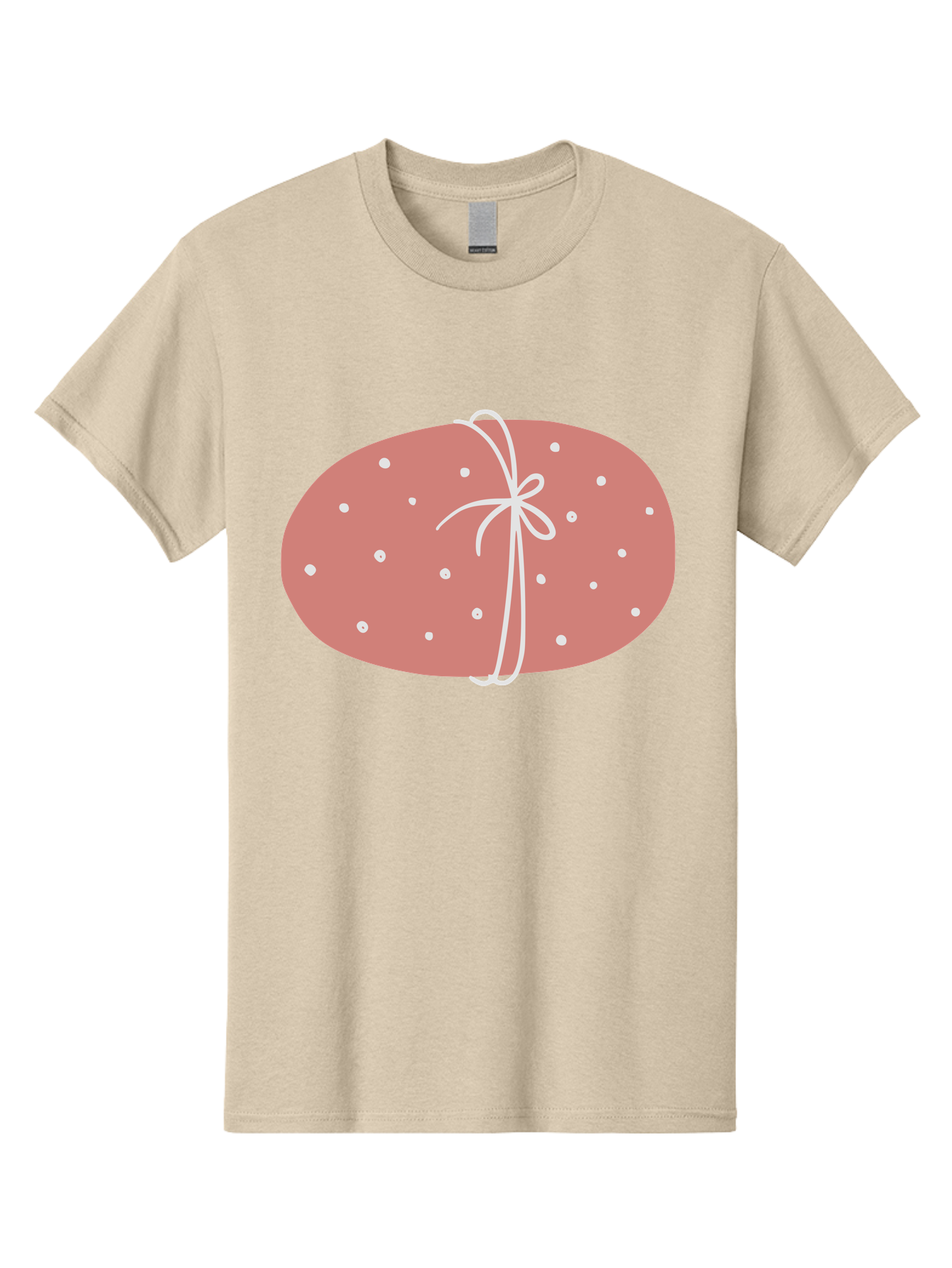 Pink-Gift Men'S Graphic Tee, 100% Cotton, Comfortable Casual Summer Wear, Machine Washable, Oval Gift, Pink Wrapping, White Polka Dots, Ribbon Bow, Gift Wrapping, Present, Festive Design, Celebratory Theme, Decorative Element, Charming Gift Aac074